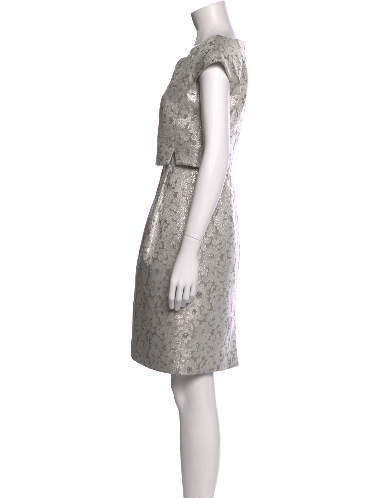 Weekend Max Mara Lace Pattern Knee-Length Dress