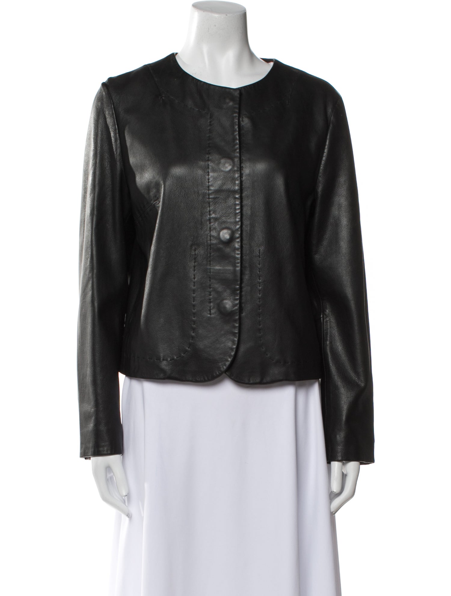 Weekend Max Mara Leather Biker Jacket