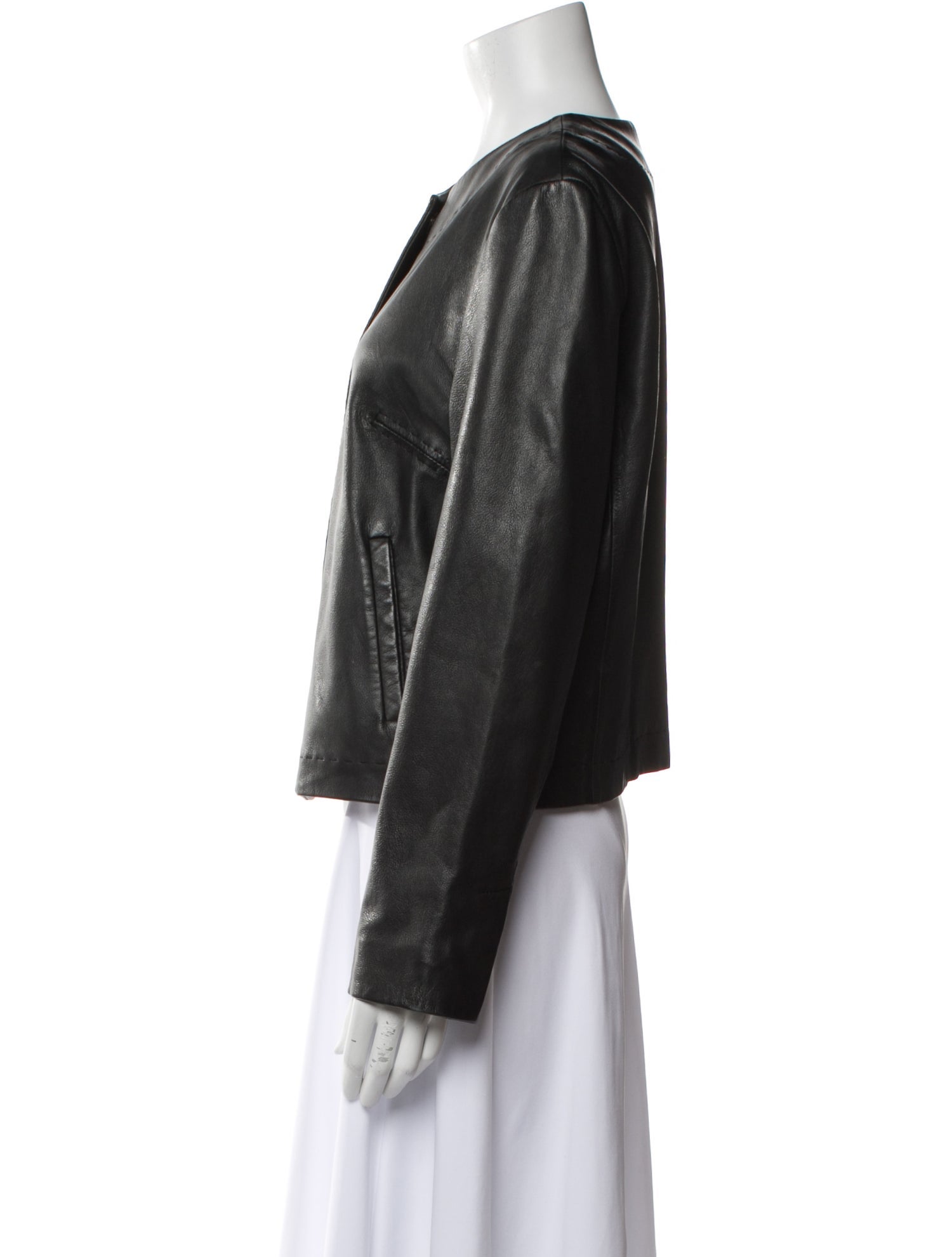 Weekend Max Mara Leather Biker Jacket