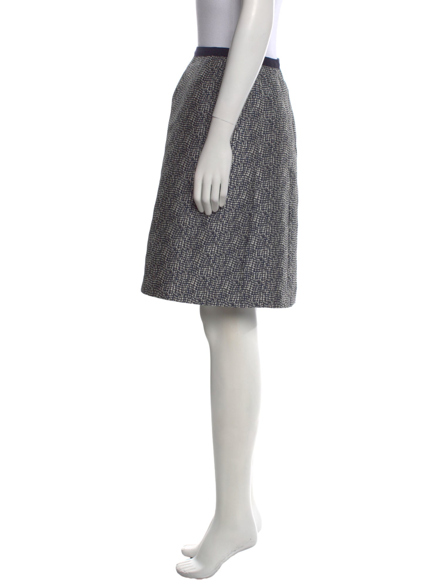 Weekend Max Mara Tweed Pattern Knee-Length Skirt