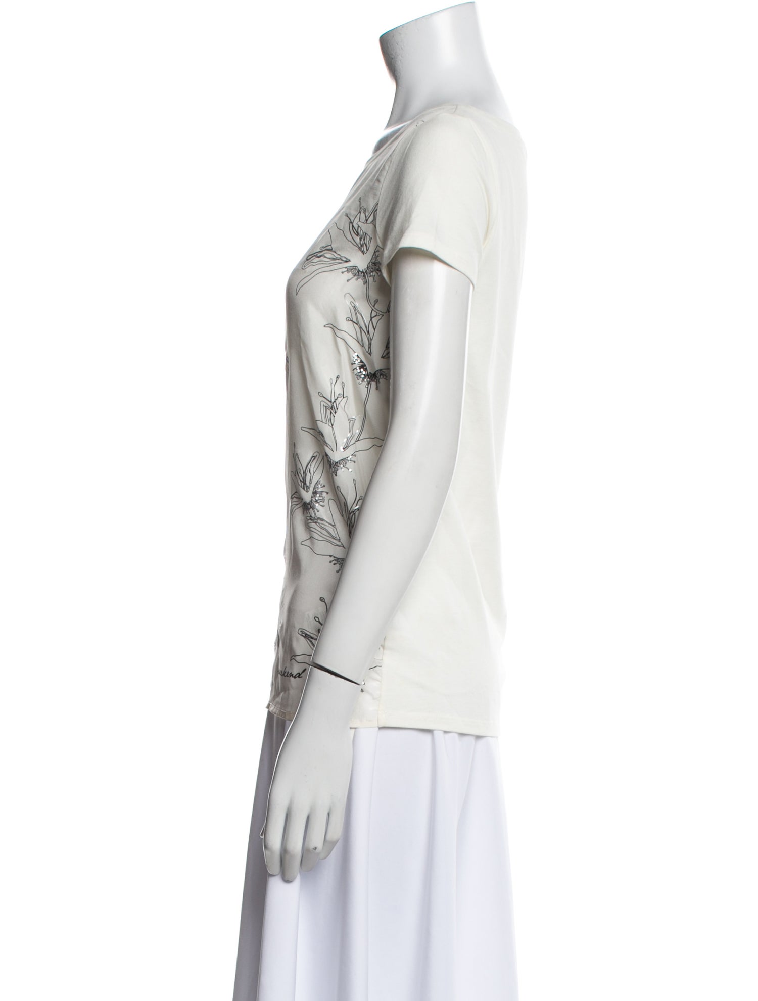 Weekend Max Mara Printed Bateau Neckline Top