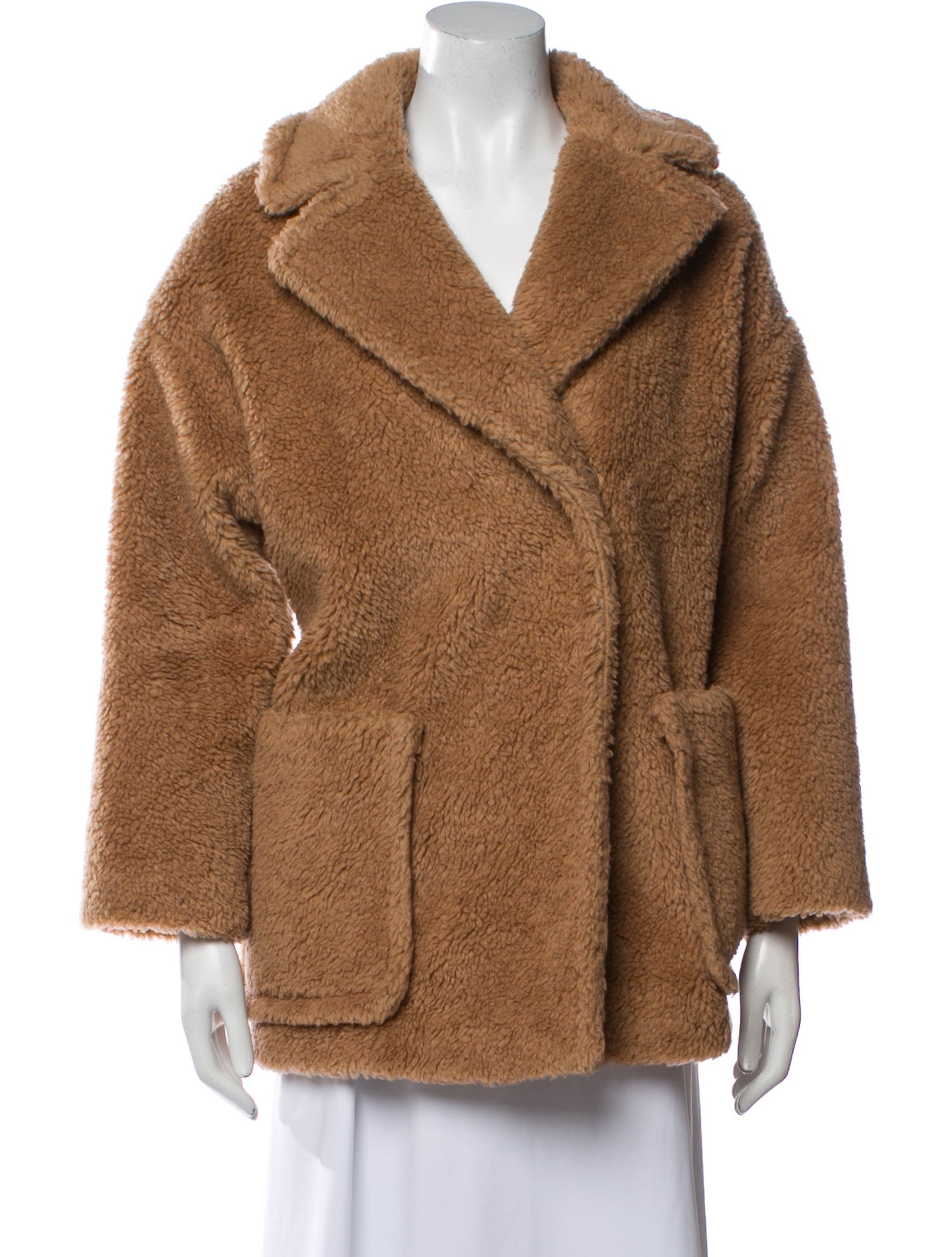 Weekend Max Mara Virgin Wool Faux Fur Coat