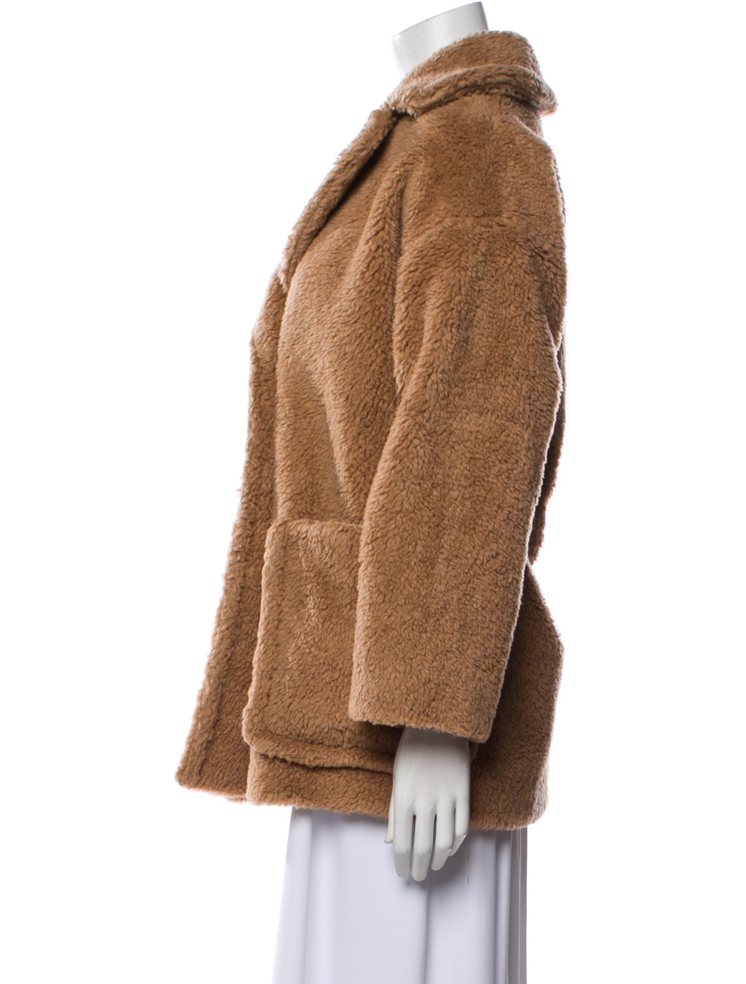 Weekend Max Mara Virgin Wool Faux Fur Coat
