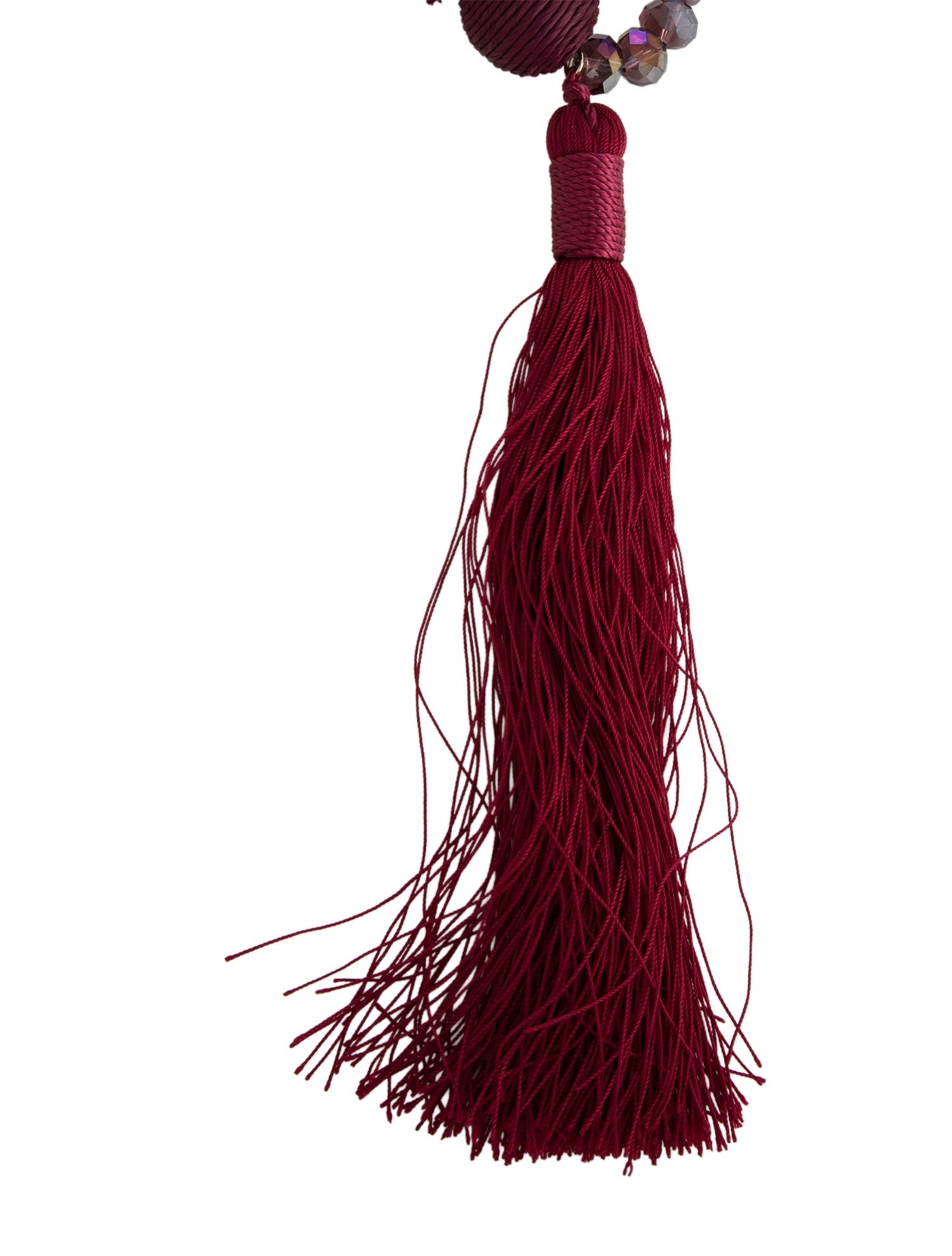 Weekend Max Mara Wood, Silk, Crystal Beaded Lavalier Necklace