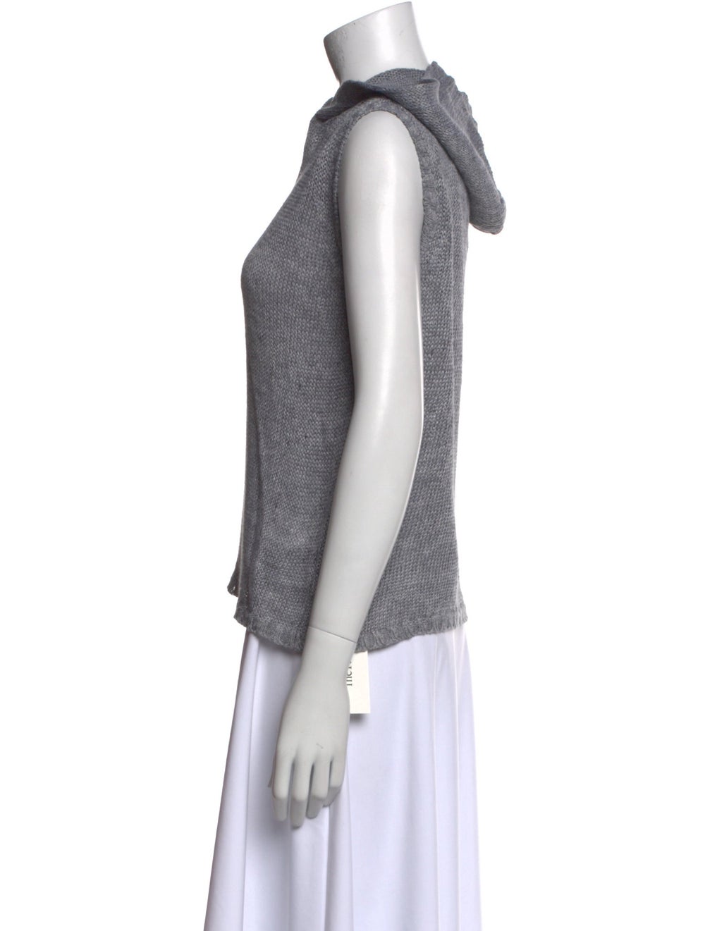 Weekend Max Mara Linen Pullover Grey Sleeveless w… - image 2