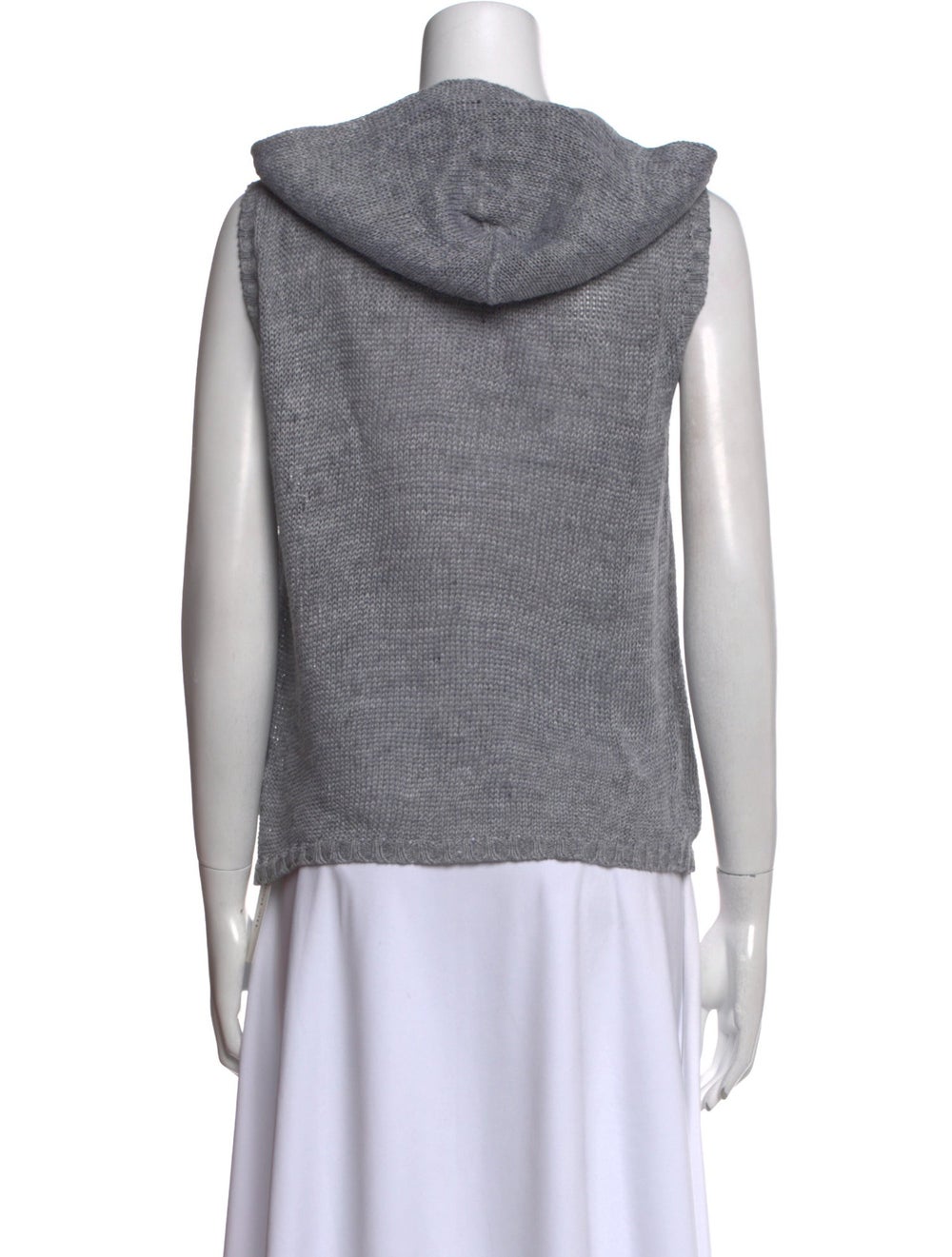 Weekend Max Mara Linen Pullover Grey Sleeveless w… - image 3