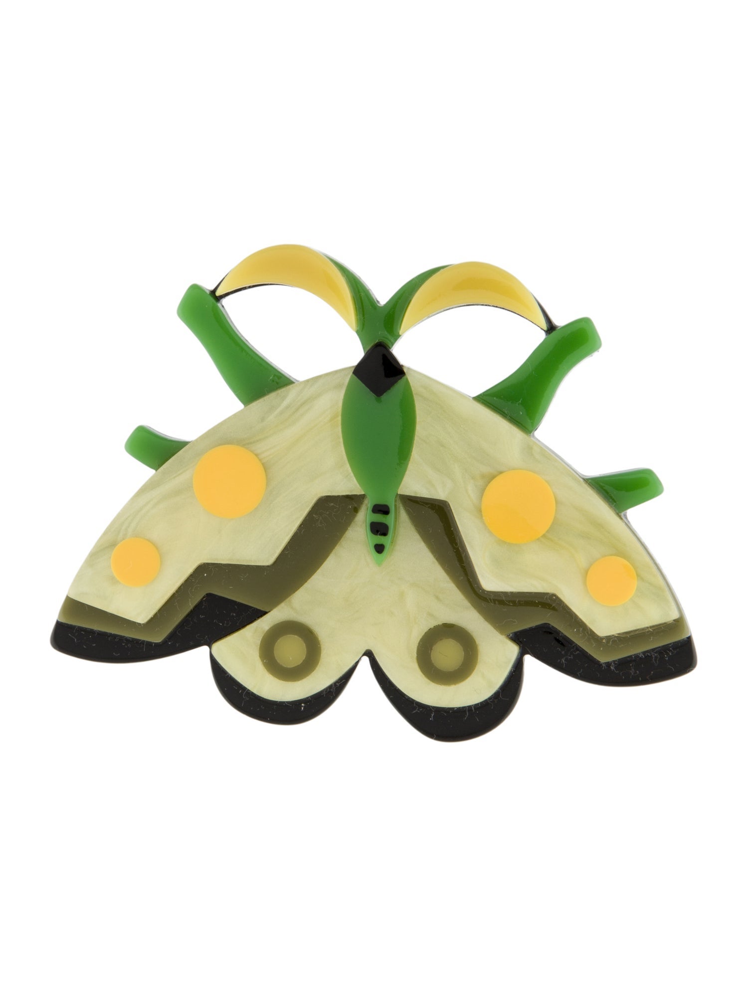 Weekend Max Mara Resin Flower & Insect Brooch Set