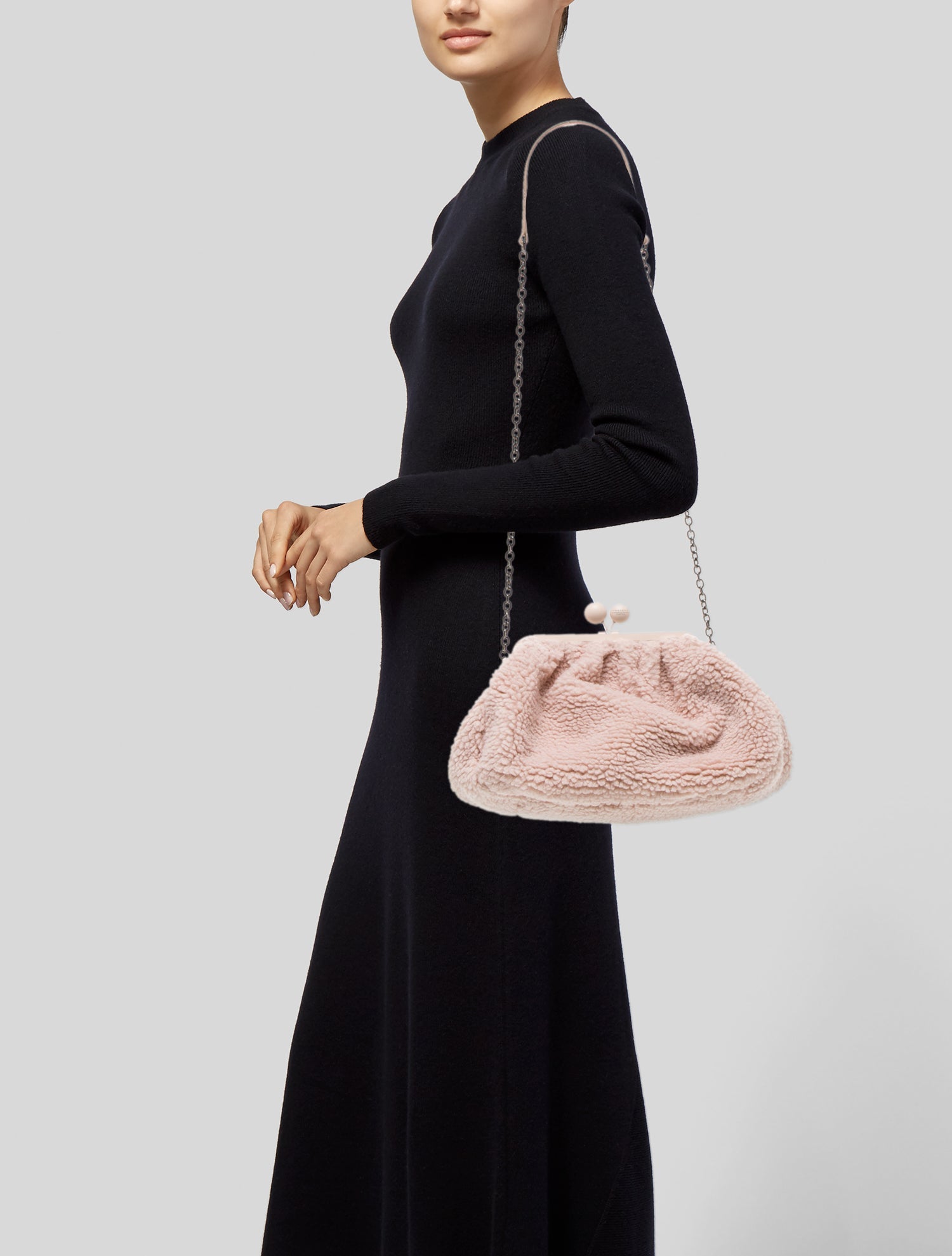 Weekend Max Mara Shearling Evening Bag