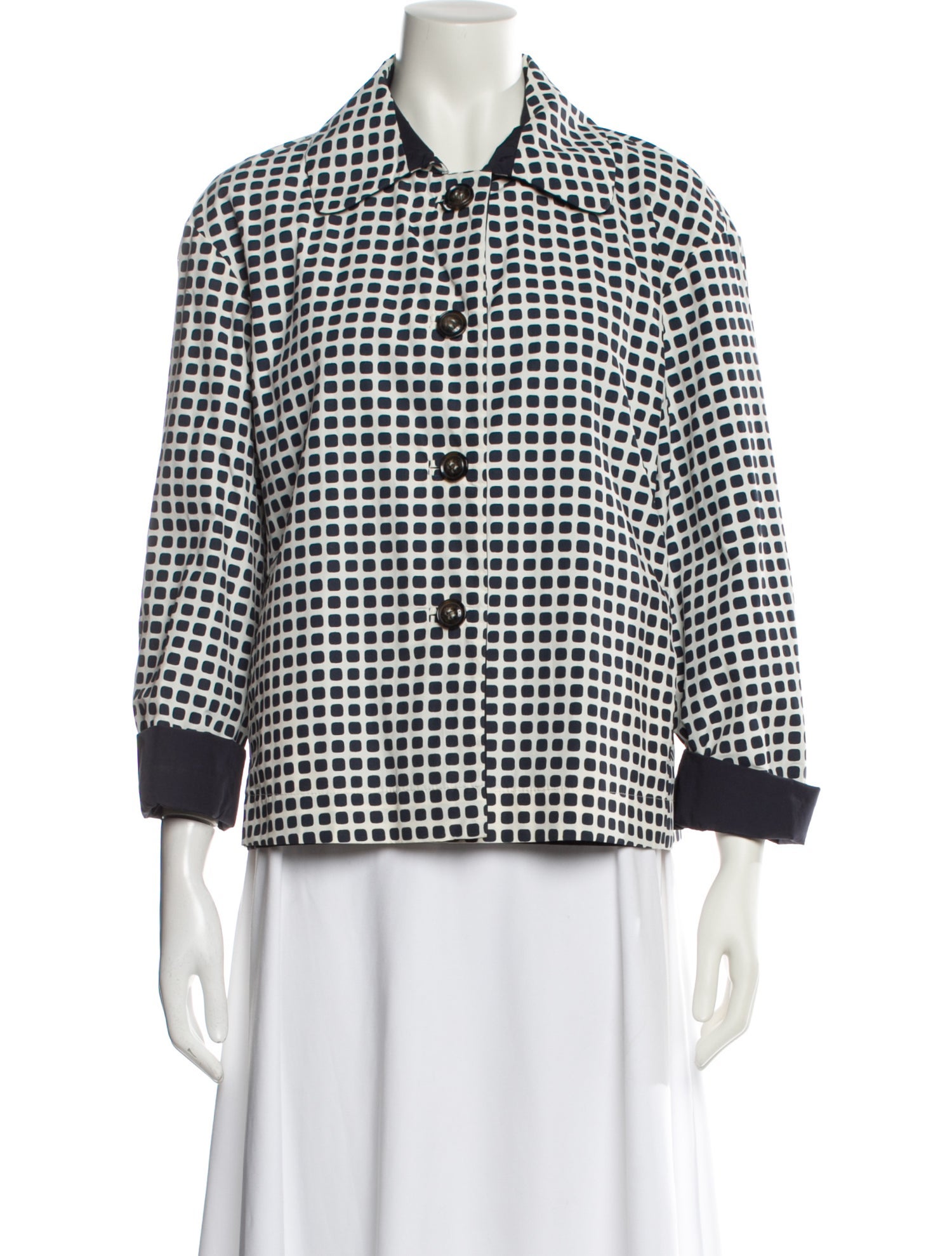 Weekend Max Mara Plaid Print Bomber Jacket