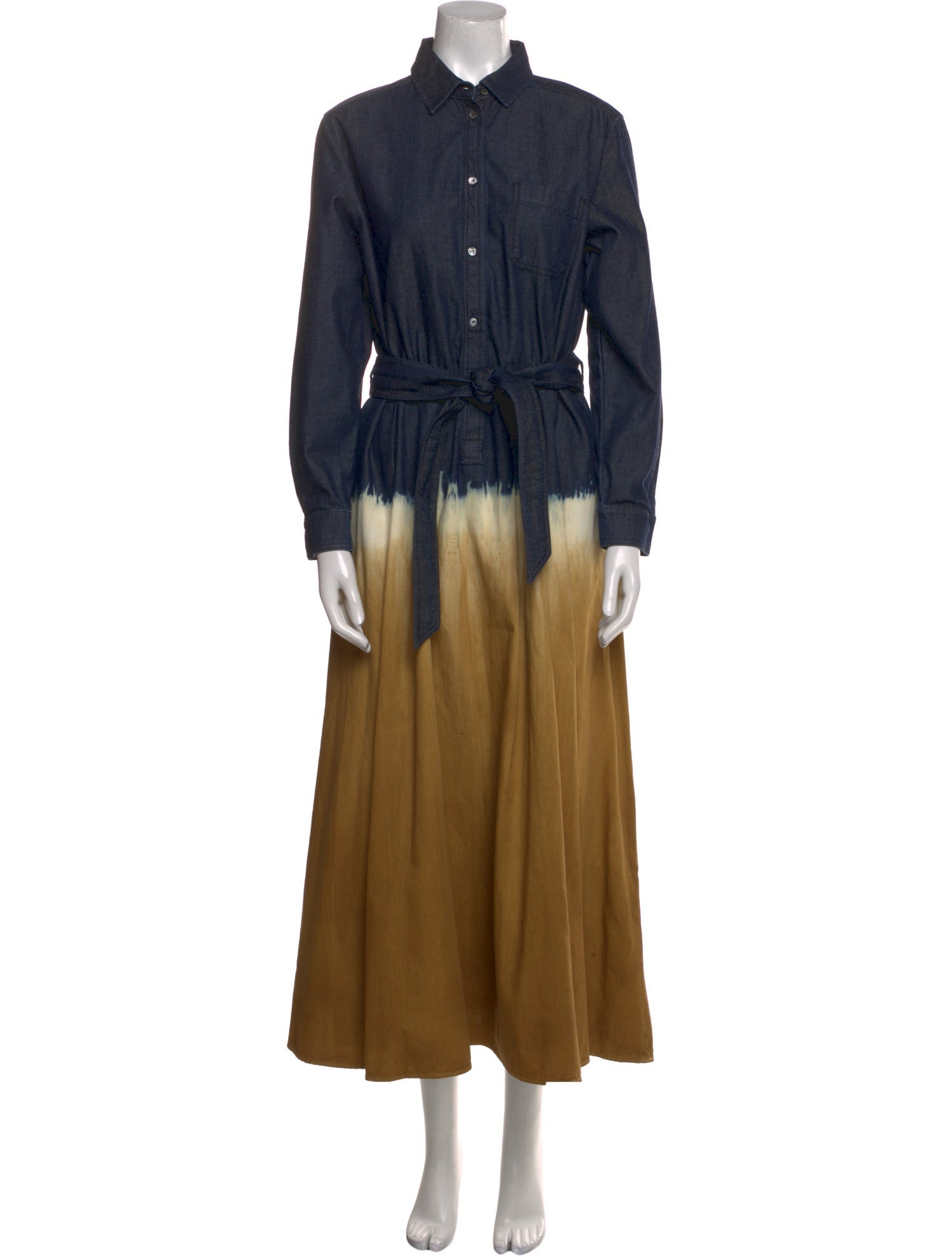 Weekend Max Mara Colorblock Pattern Long Dress