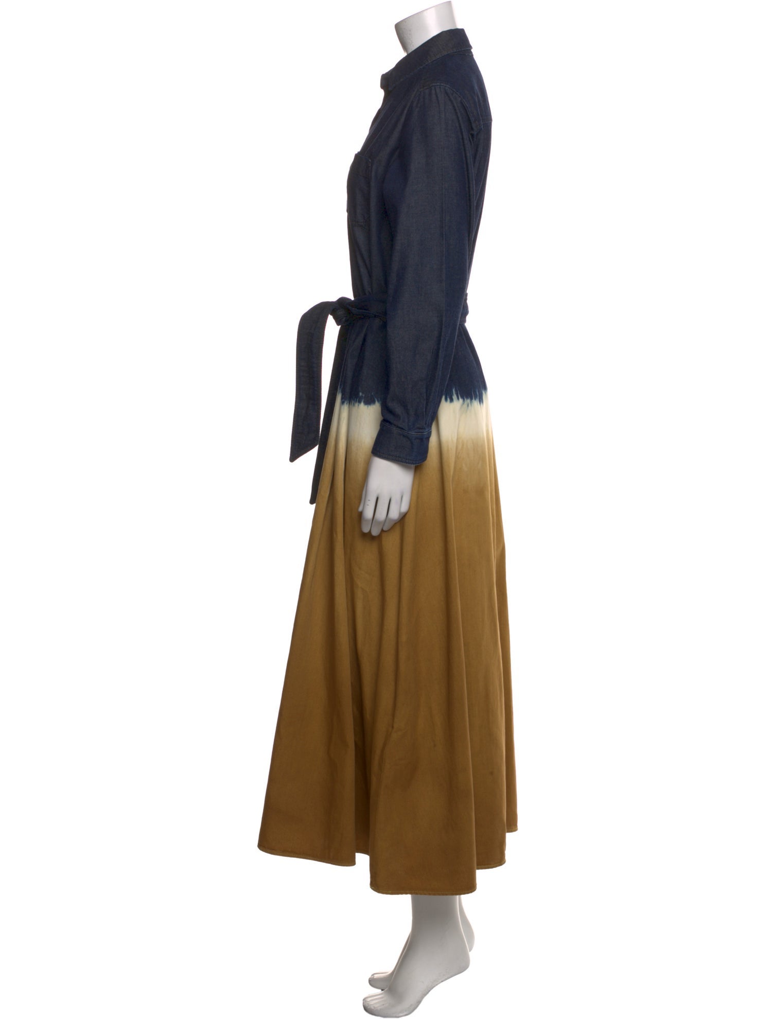 Weekend Max Mara Colorblock Pattern Long Dress