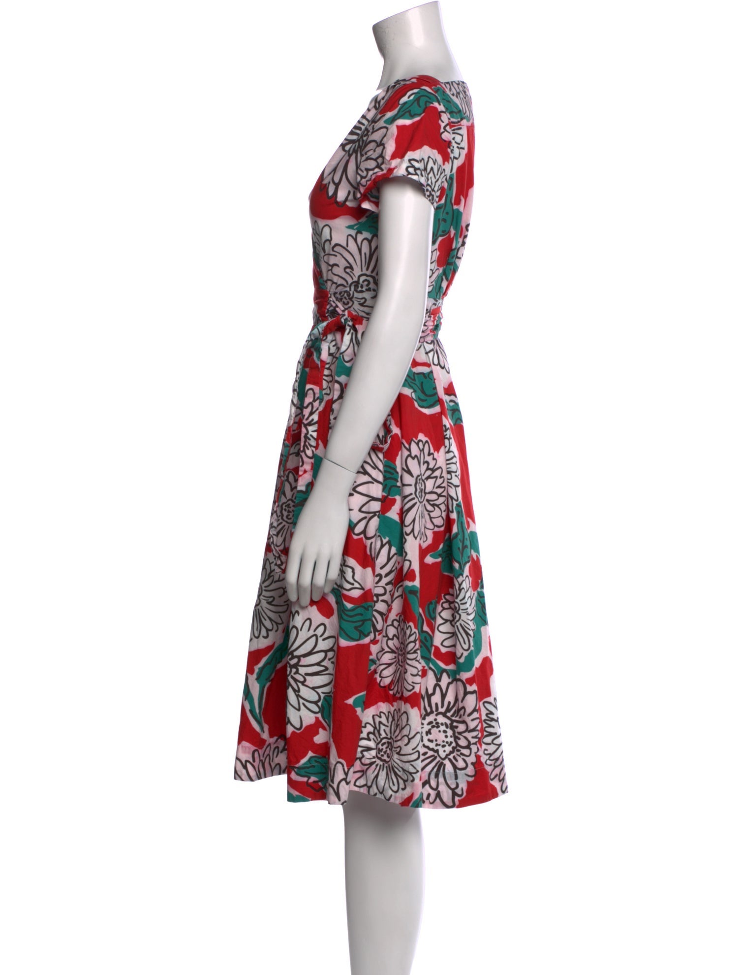 Weekend Max Mara Floral Print Knee-Length Dress