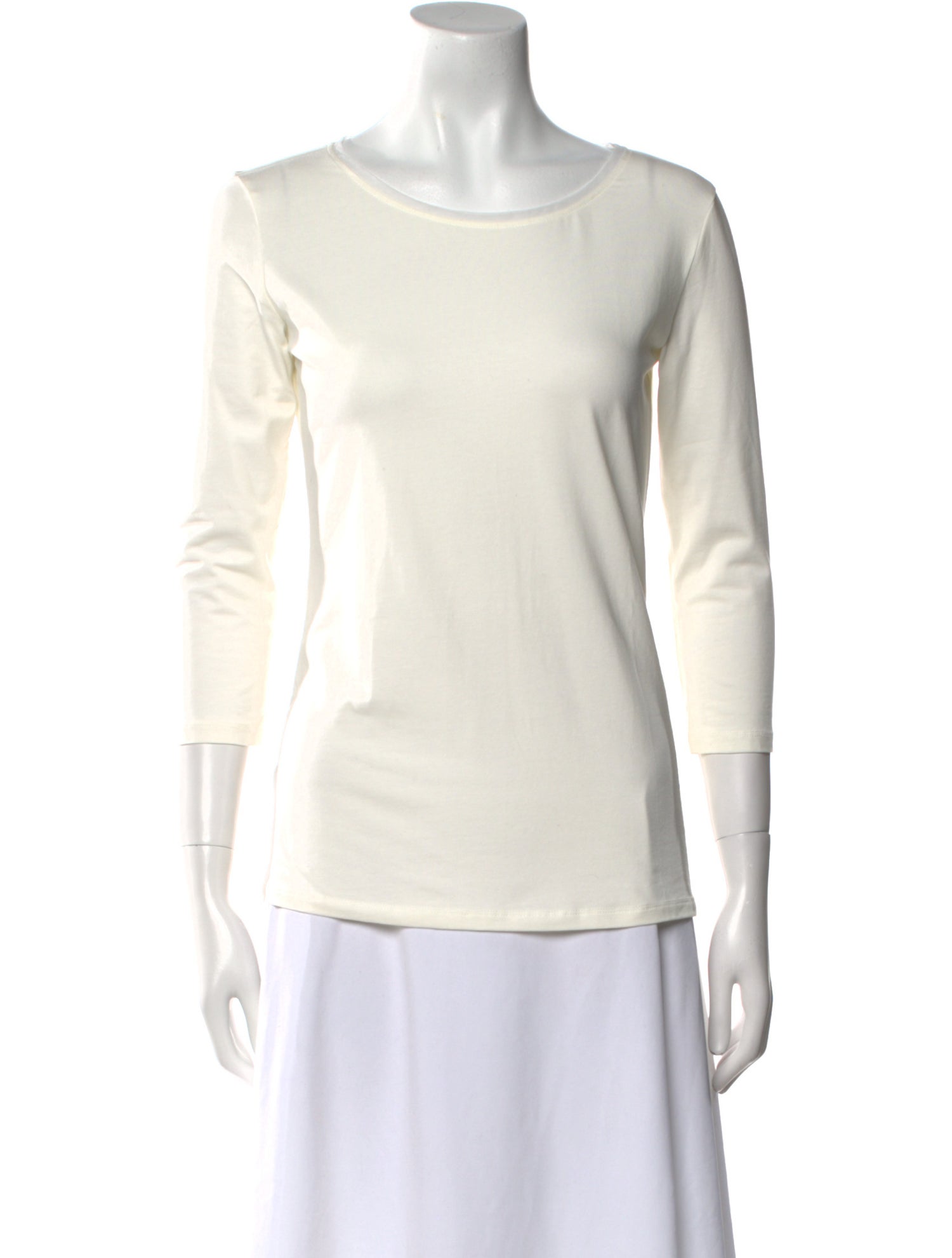 Weekend Max Mara Scoop Neck Three-Quarter Sleeve T-Shirt