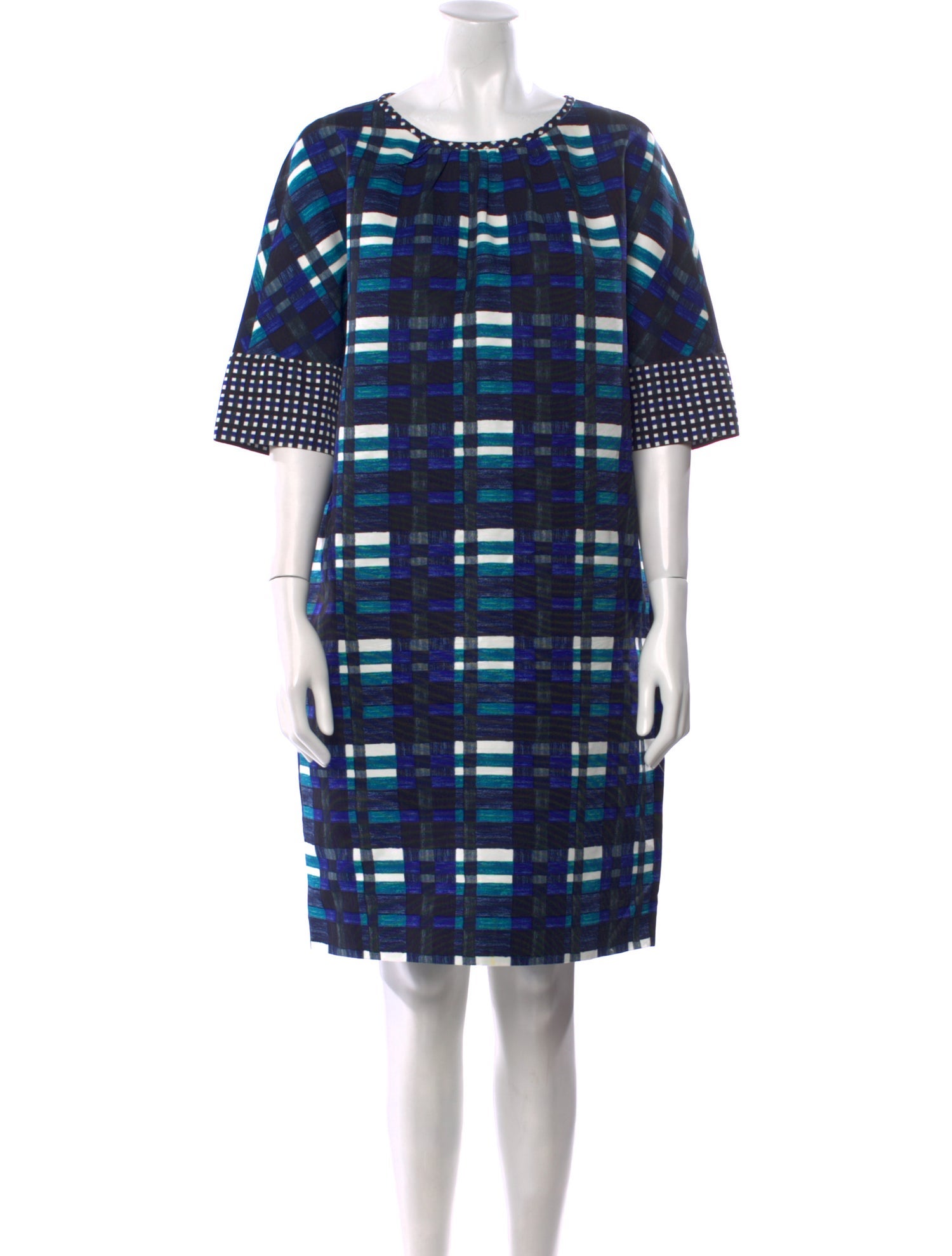 Weekend Max Mara Plaid Print Knee-Length Dress
