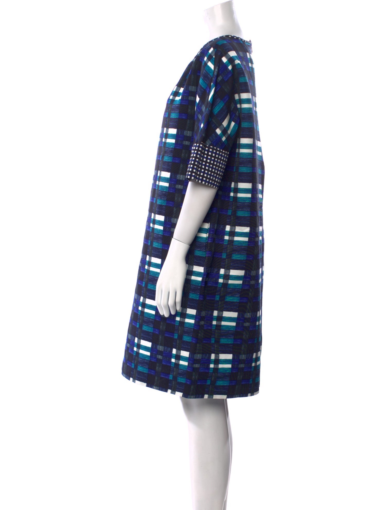 Weekend Max Mara Plaid Print Knee-Length Dress
