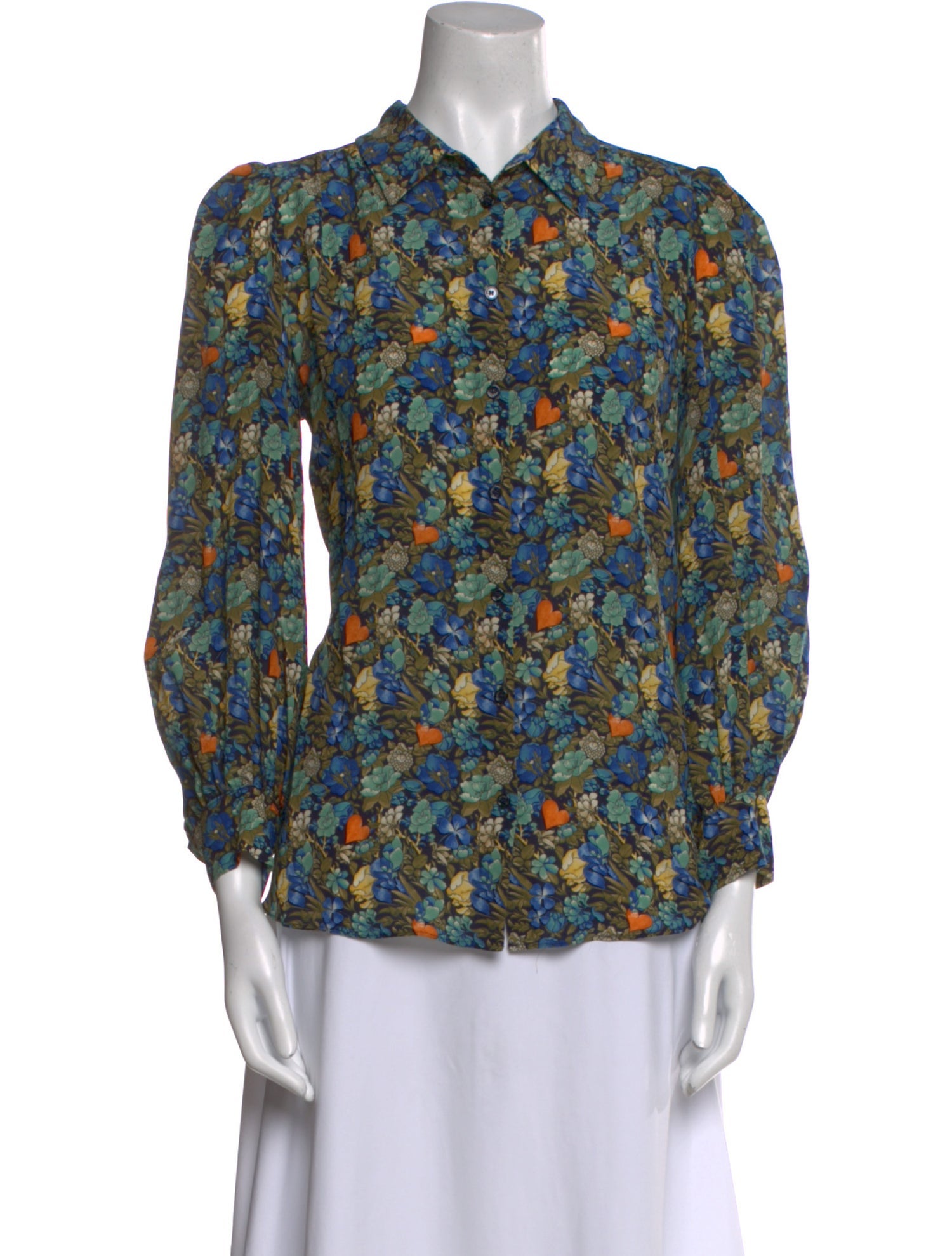 Weekend Max Mara Floral Print Three-Quarter Sleeve Blouse
