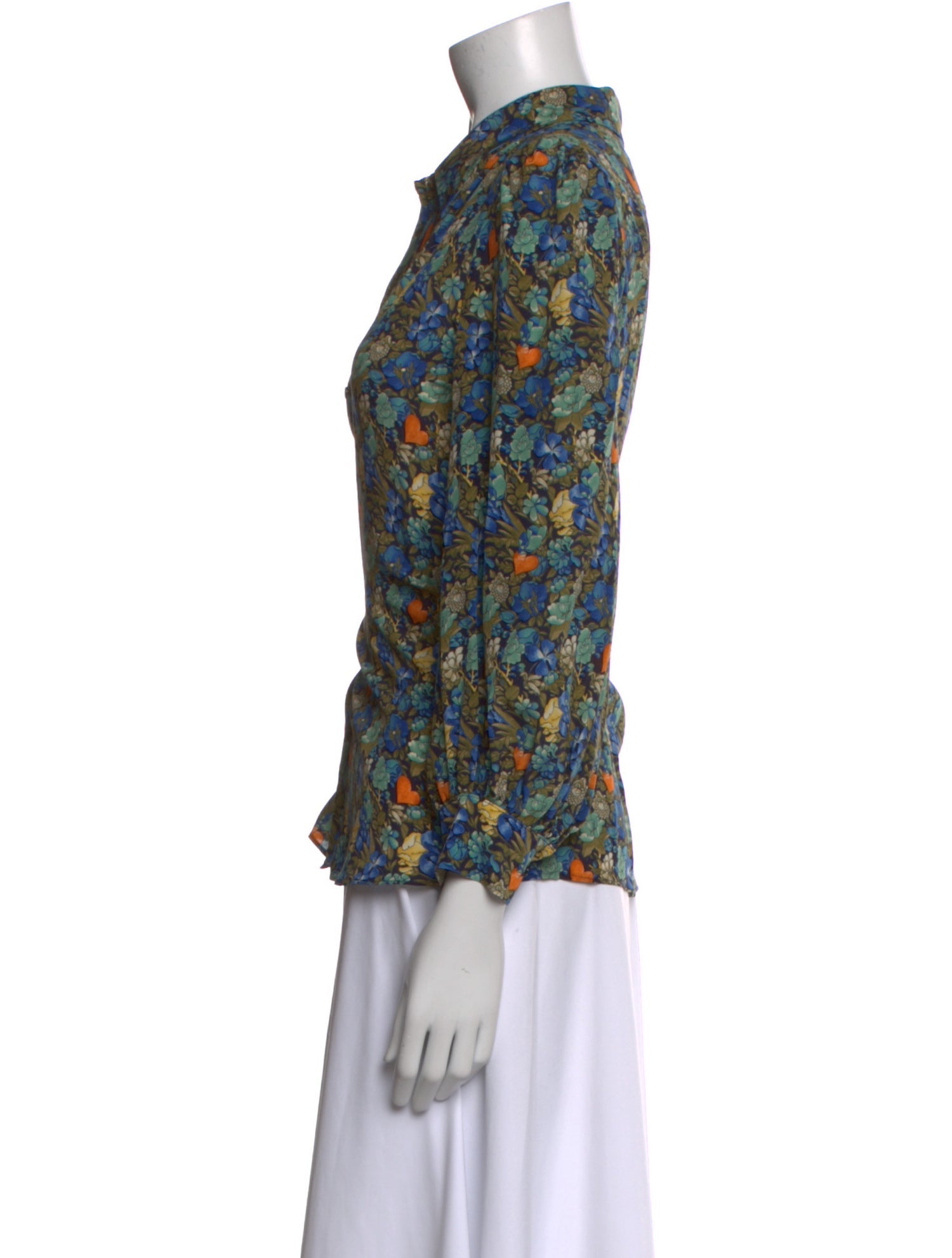 Weekend Max Mara Floral Print Three-Quarter Sleeve Blouse