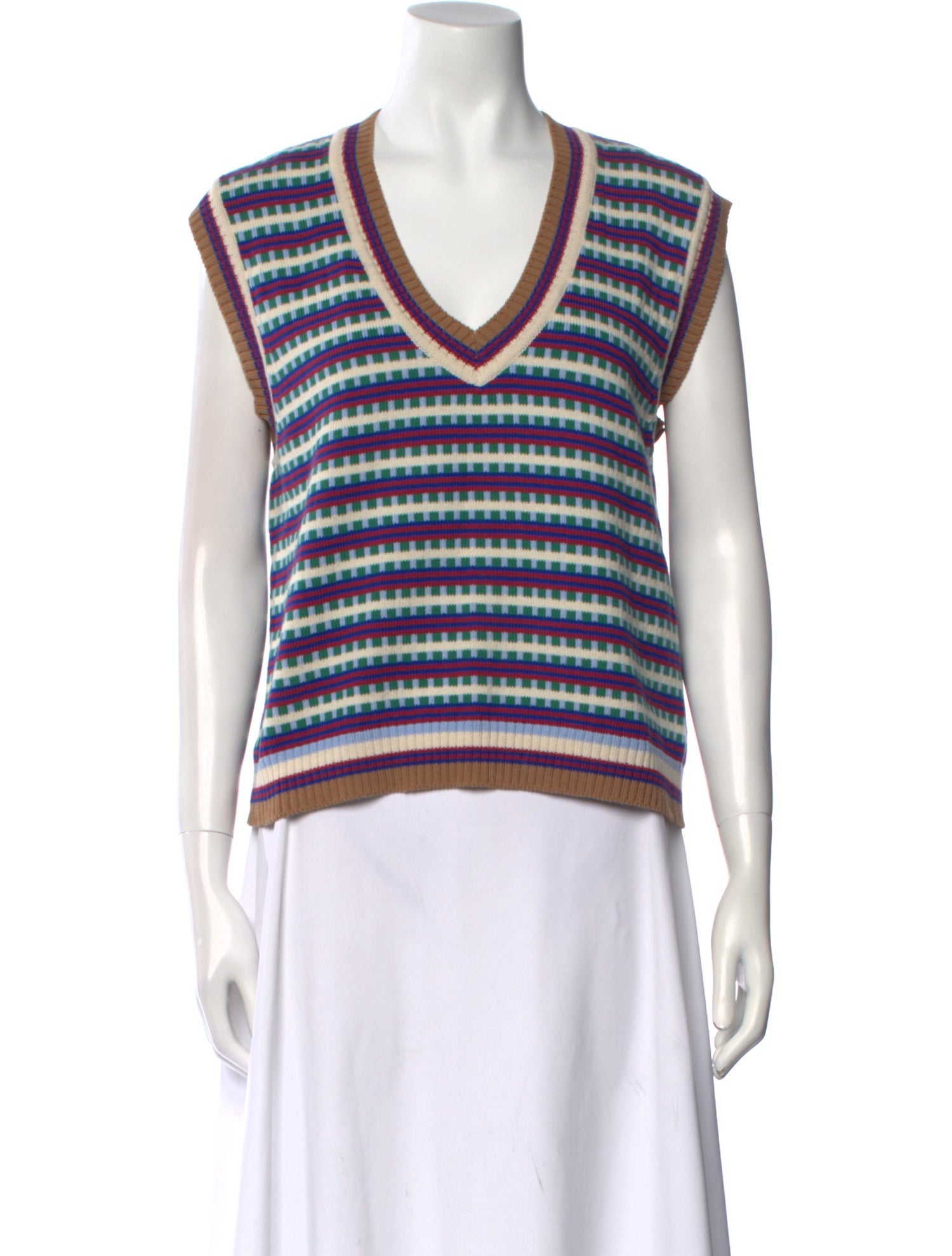 Weekend Max Mara Striped V-Neck Sweater