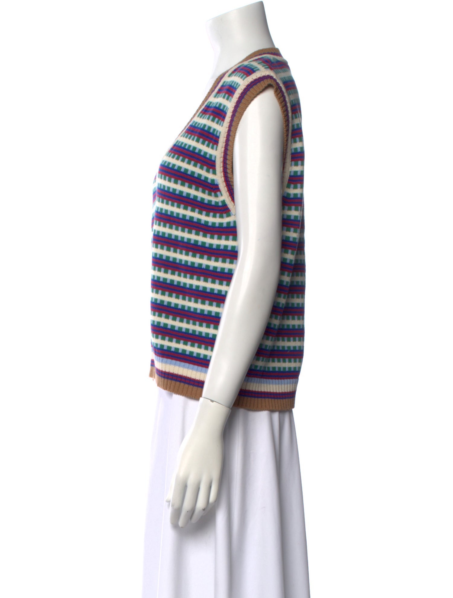 Weekend Max Mara Striped V-Neck Sweater