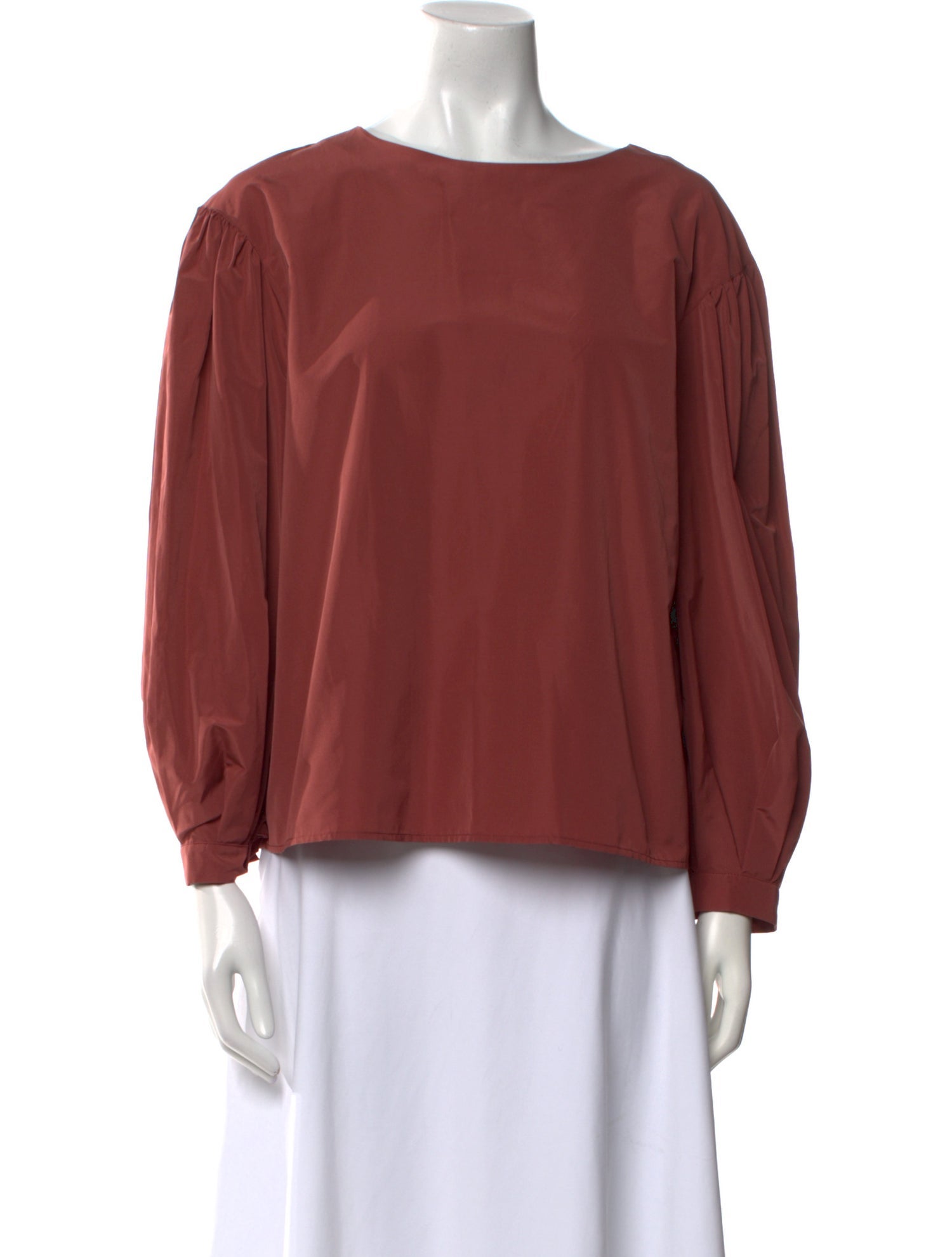 Weekend Max Mara Bateau Neckline Long Sleeve Blouse