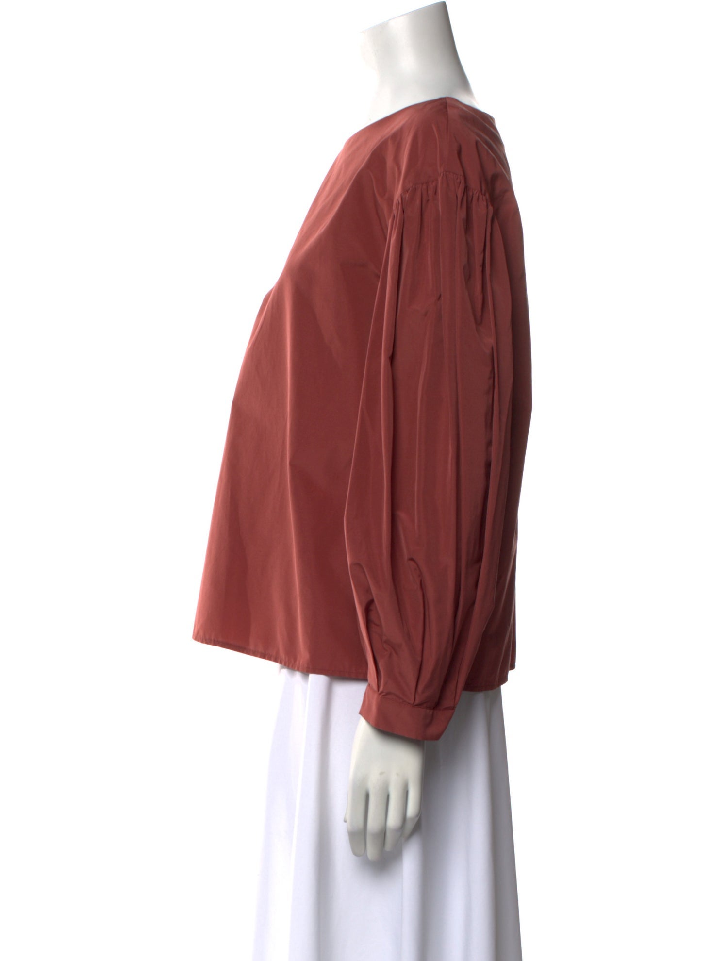 Weekend Max Mara Bateau Neckline Long Sleeve Blouse