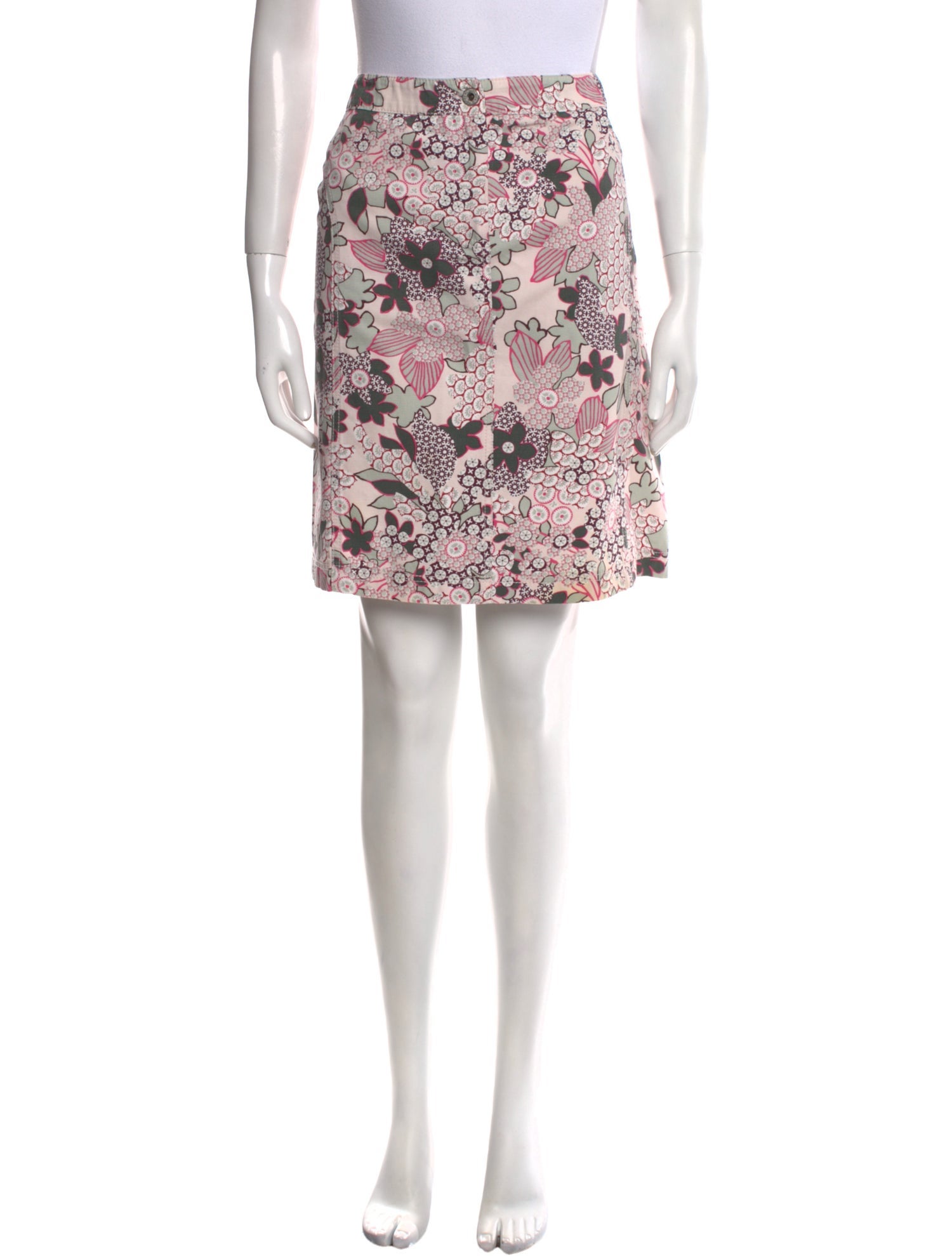 Weekend Max Mara Floral Print Knee-Length Skirt