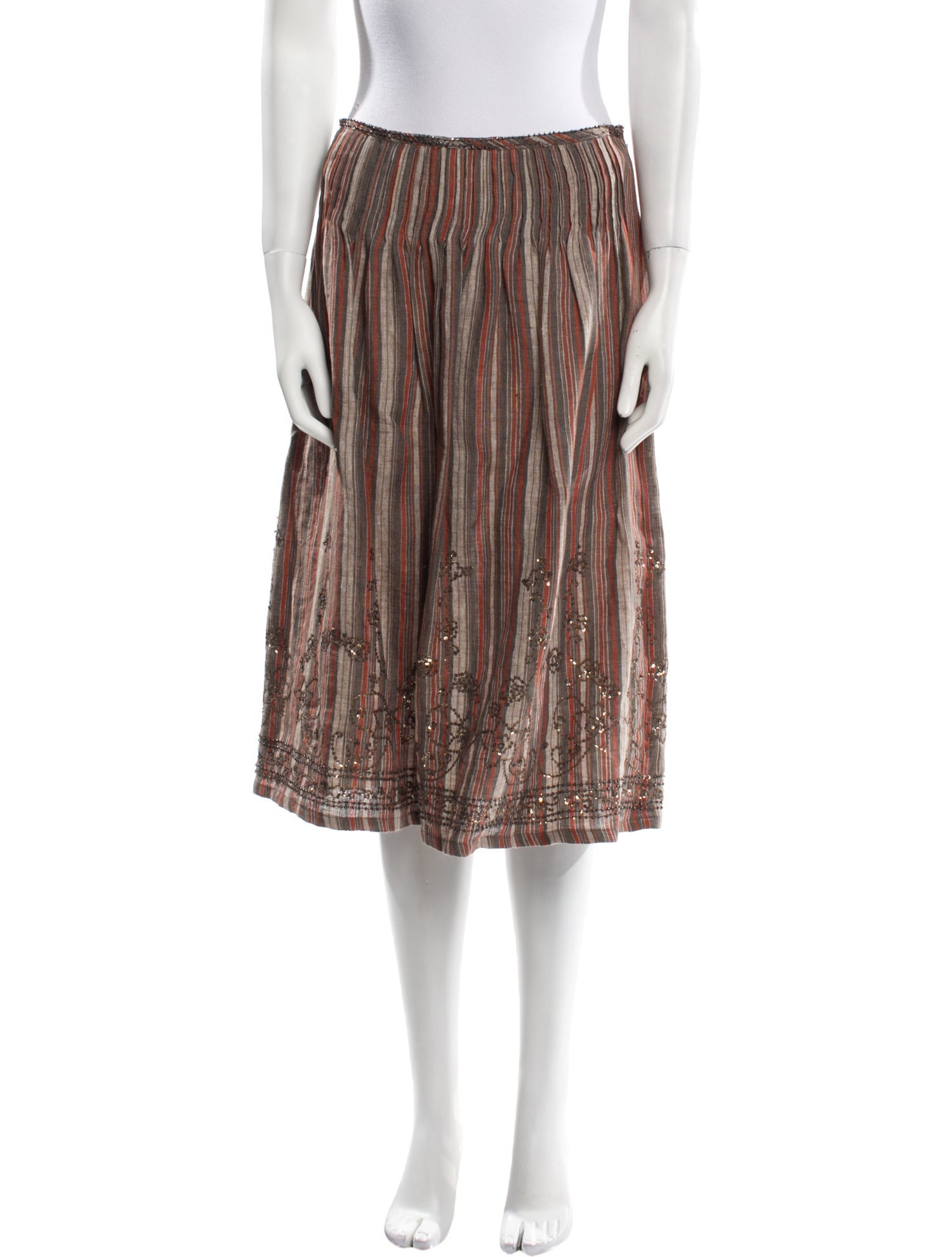 Weekend Max Mara Linen Knee-Length Skirt