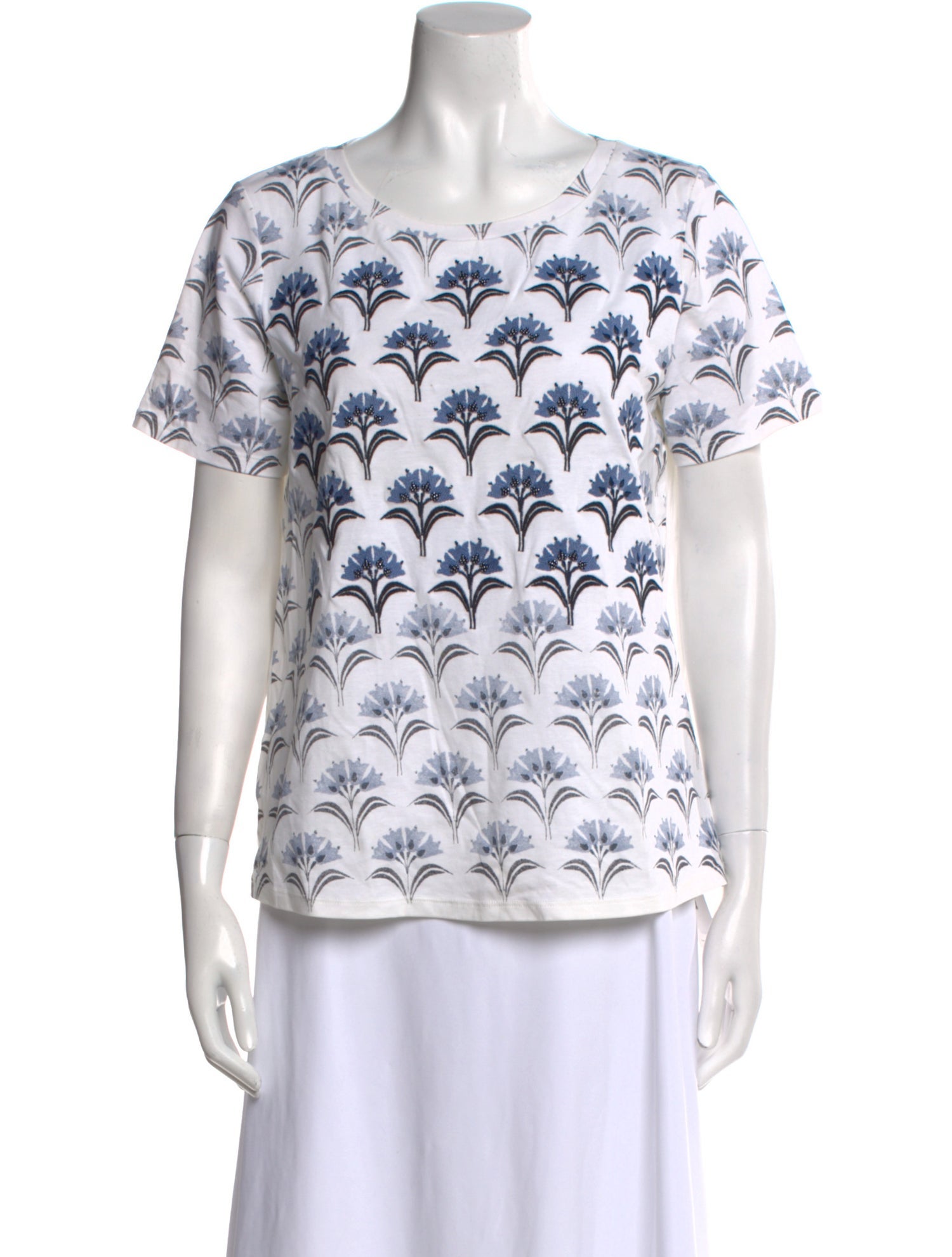Weekend Max Mara Printed Bateau Neckline T-Shirt