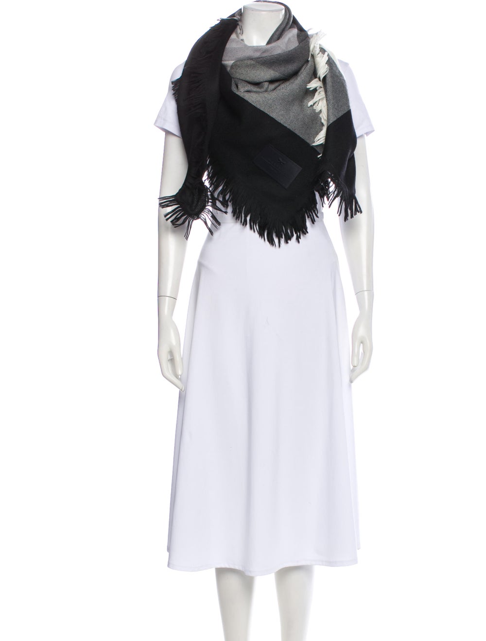 Weekend Max Mara Wool Colorblock Pattern Scarf - image 3