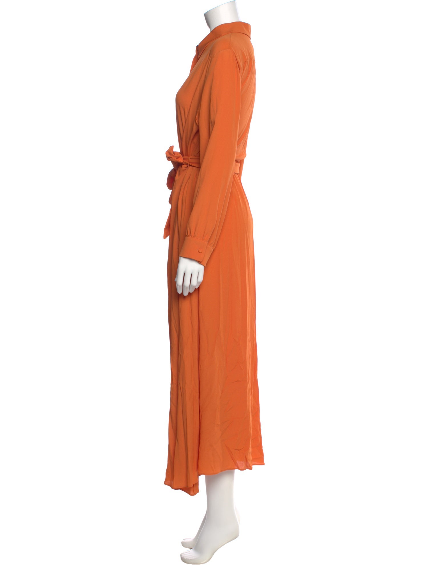 max mara orange dress Silk mid-length dress