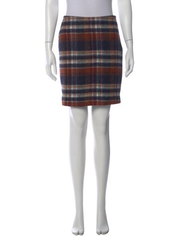 Pre-owned Weekend Max Mara Virgin Wool Mini Skirt In Blue