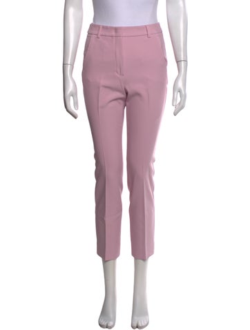 Pre-owned Weekend Max Mara Virgin Wool Straight Leg Pants W/ Tags In Purple