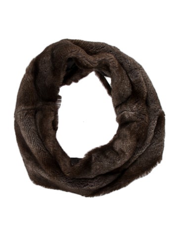 Pre-owned Weekend Max Mara Faux Fur Scarf In Brown