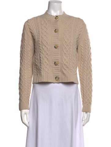 Pre-owned Weekend Max Mara Virgin Wool Open Front Sweater In Brown