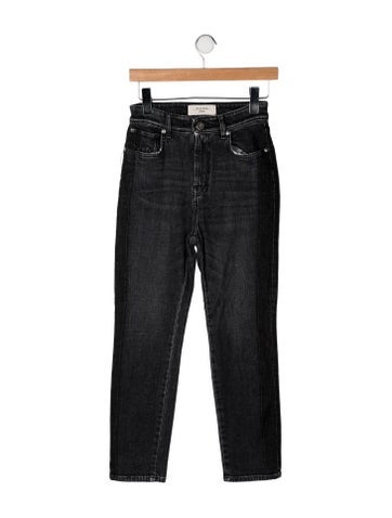 Pre-owned Weekend Max Mara High-rise Straight Leg Jeans In Black