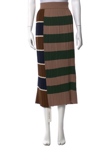 Pre-owned Weekend Max Mara Striped Midi Length Skirt In Multicolor