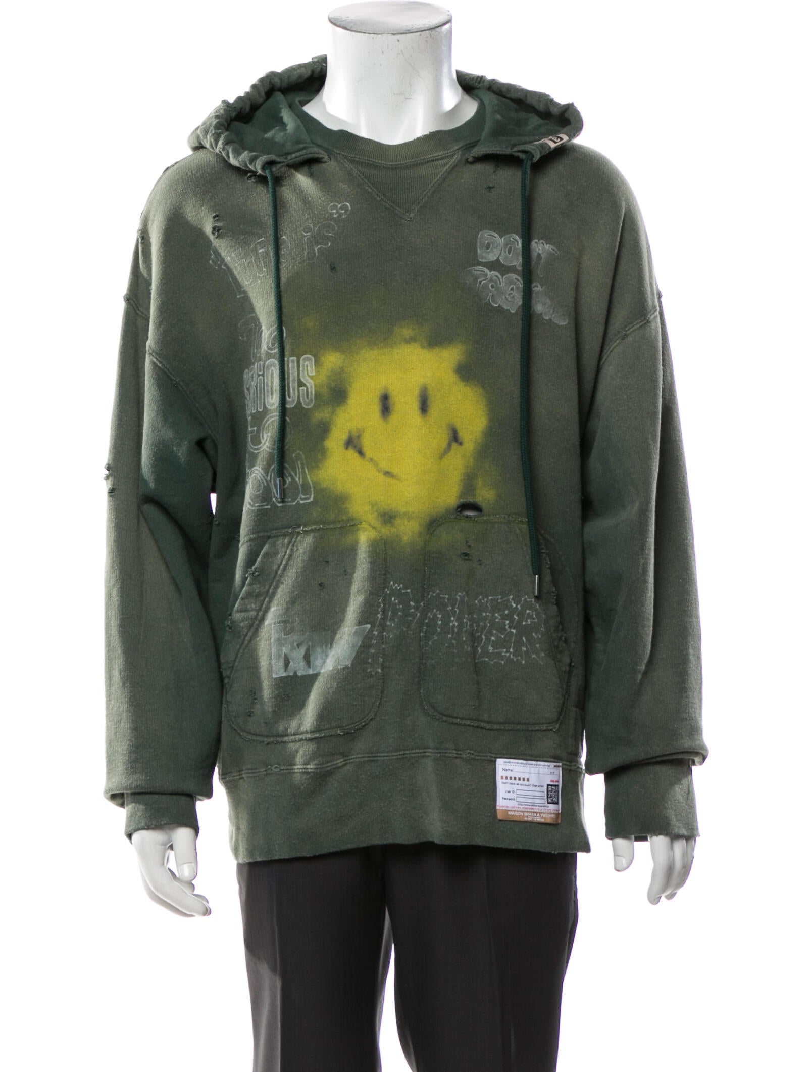 Maison Mihara Yasuhiro Graphic Print Crew Neck Hoodie