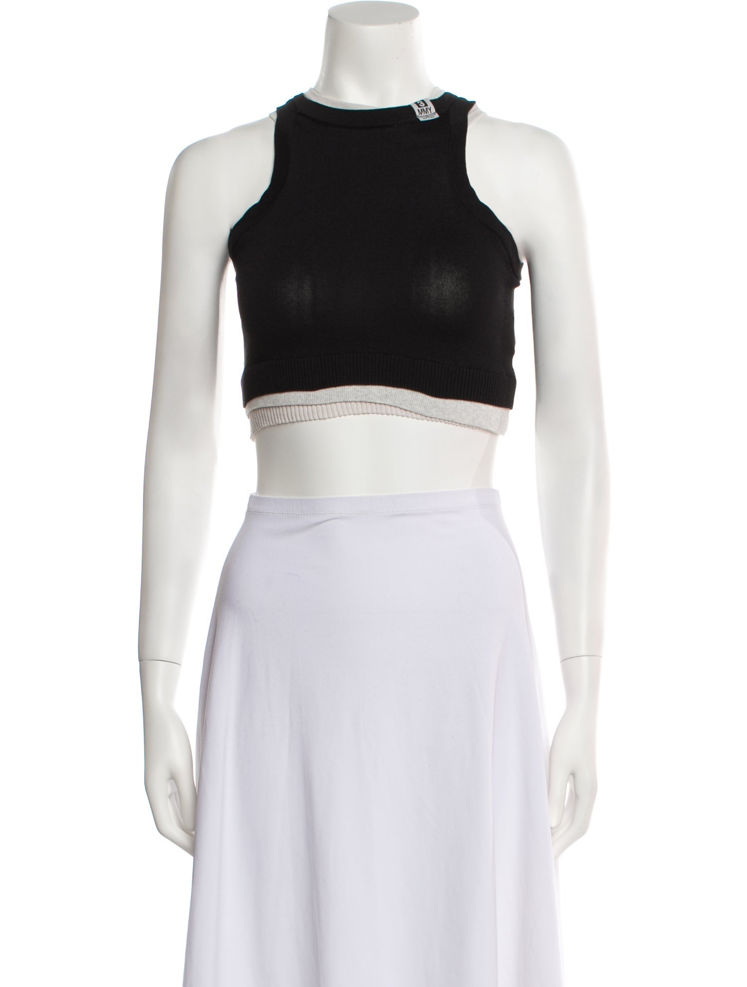 Maison Mihara Yasuhiro Crew Neck Sleeveless Crop Top w/ Tags