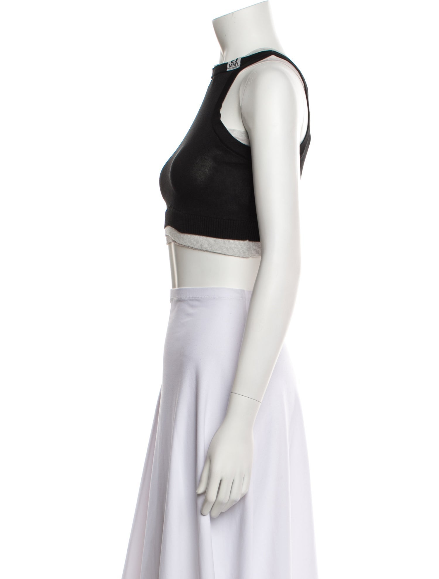 Maison Mihara Yasuhiro Crew Neck Sleeveless Crop Top w/ Tags