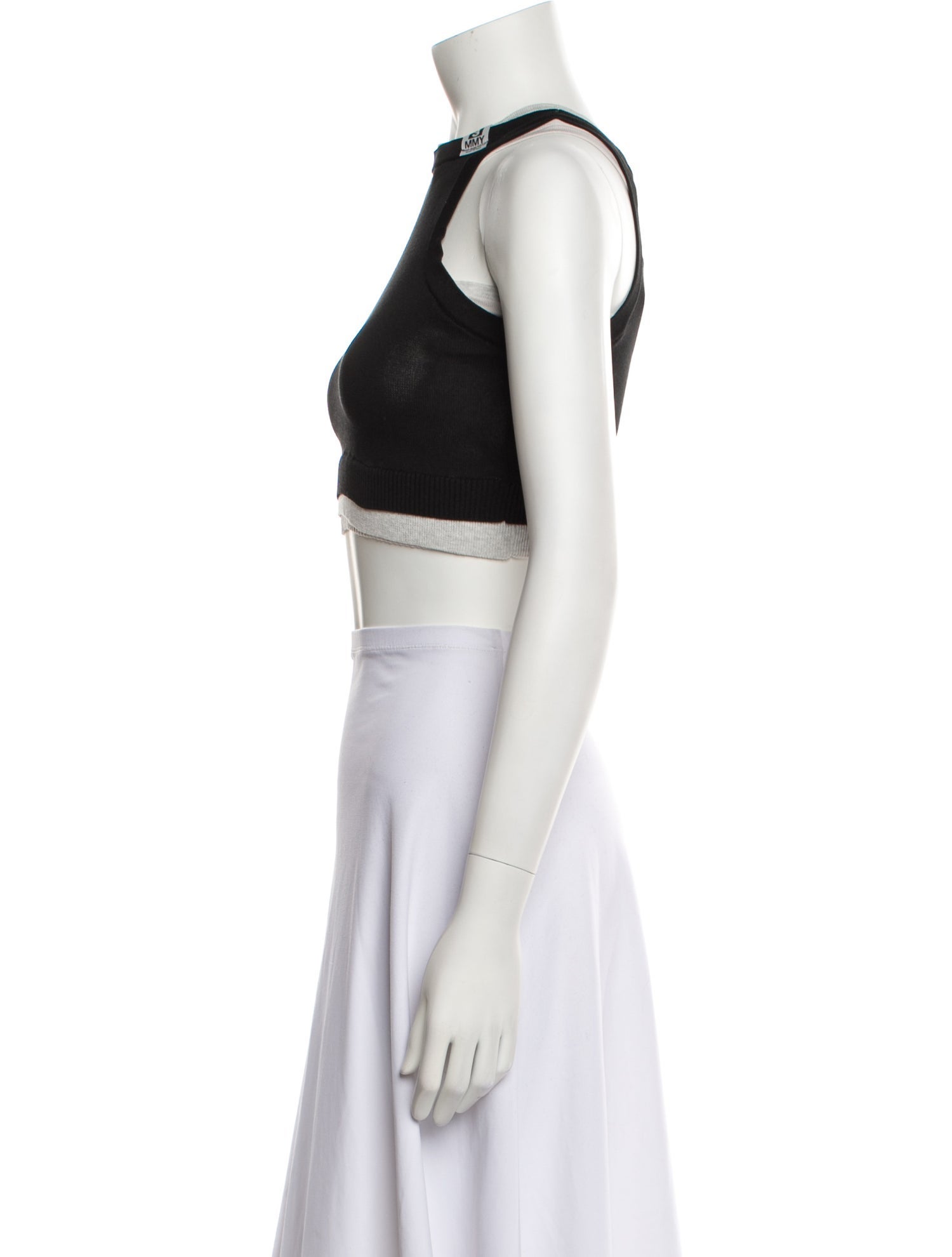 Maison Mihara Yasuhiro Crew Neck Sleeveless Crop Top w/ Tags