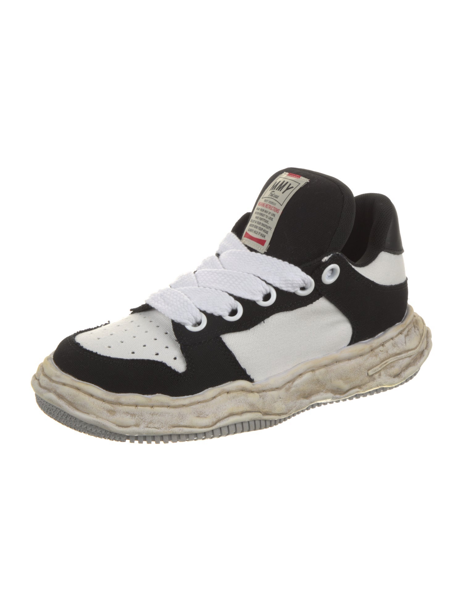 Maison Mihara Yasuhiro Canvas Colorblock Pattern Sneakers