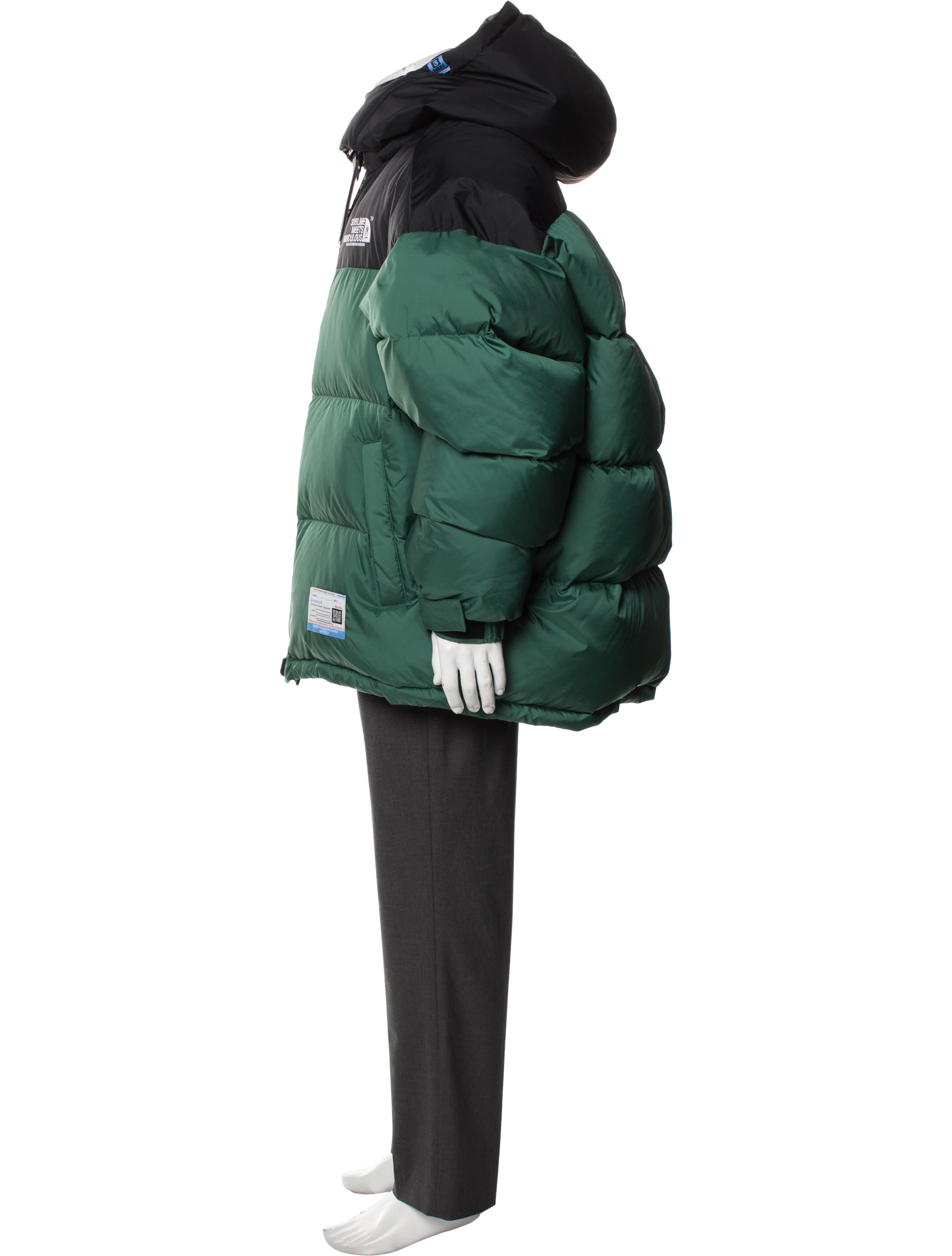 Maison Mihara Yasuhiro Colorblock Pattern Puffer Coat w/ Tags