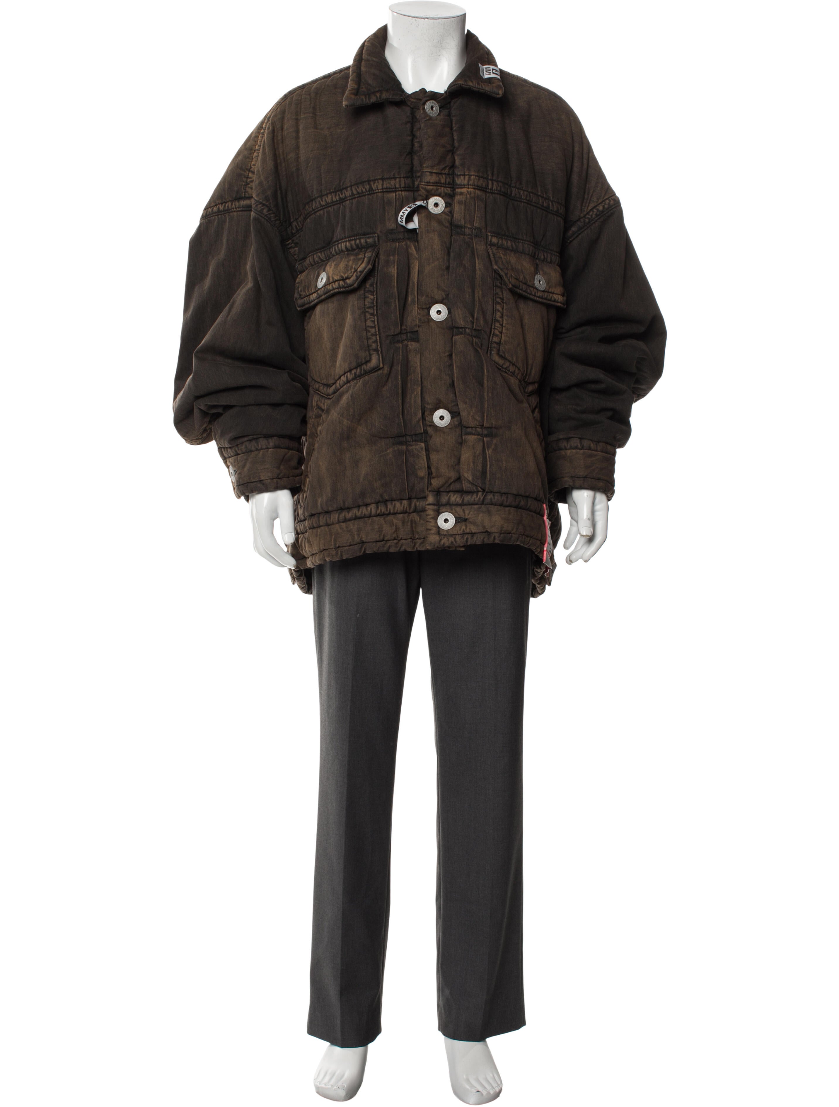 Maison Mihara Yasuhiro Plaid Print Denim Jacket w/ Tags