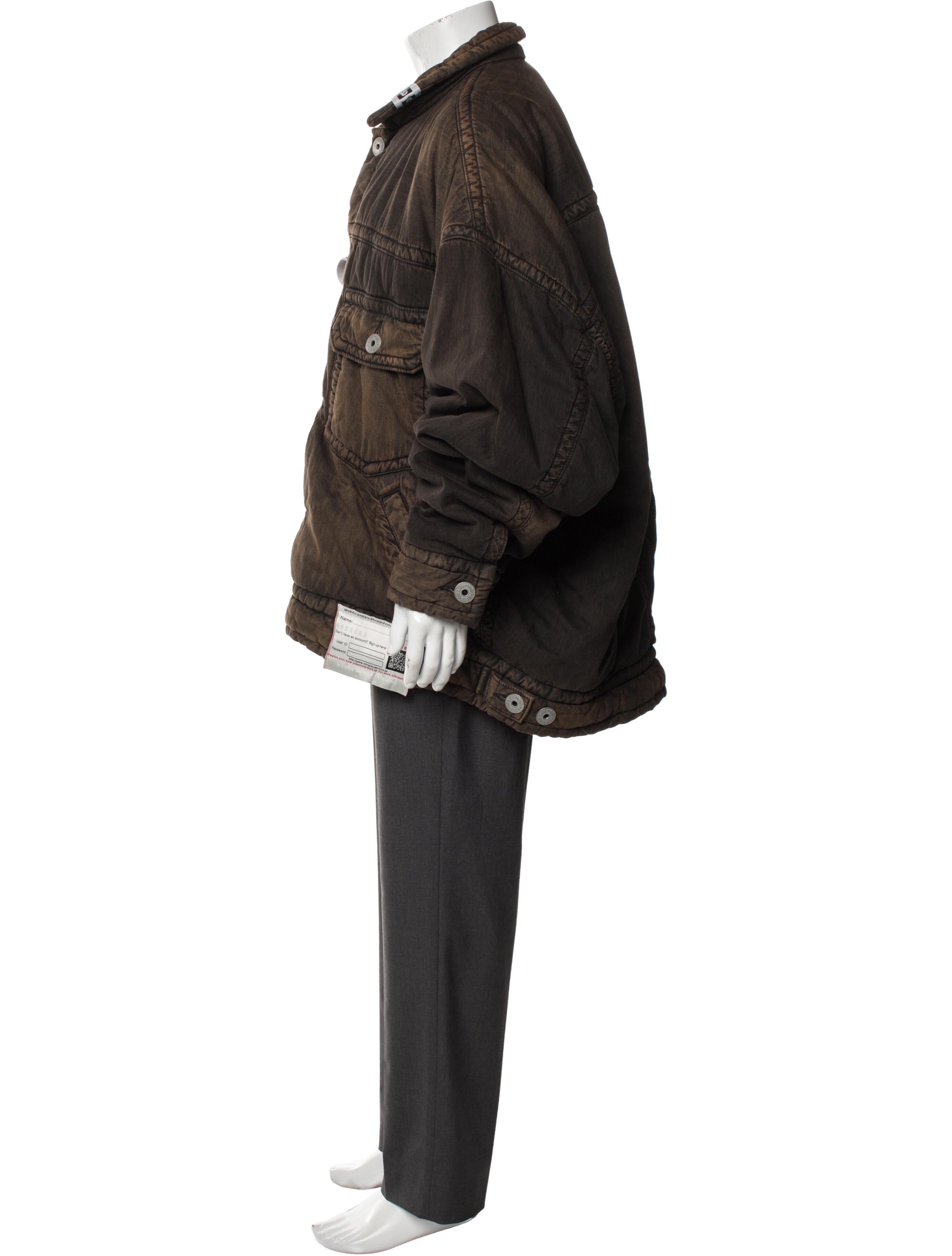 Maison Mihara Yasuhiro Plaid Print Denim Jacket w/ Tags