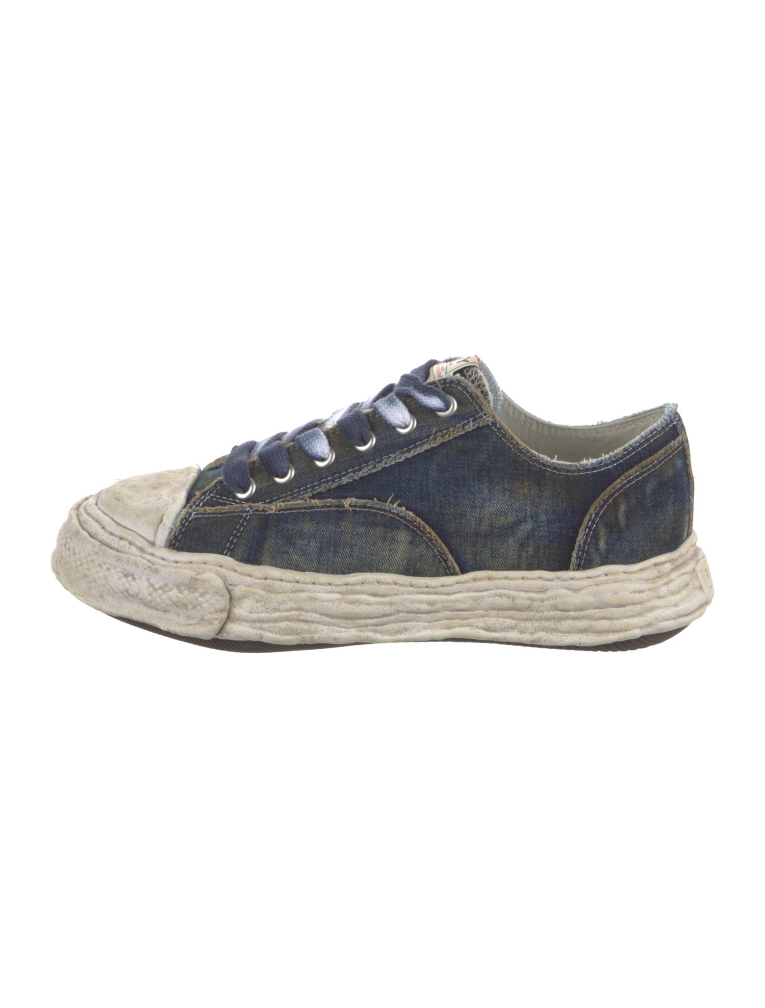 Maison Mihara Yasuhiro Denim Distressed Accents Sneakers