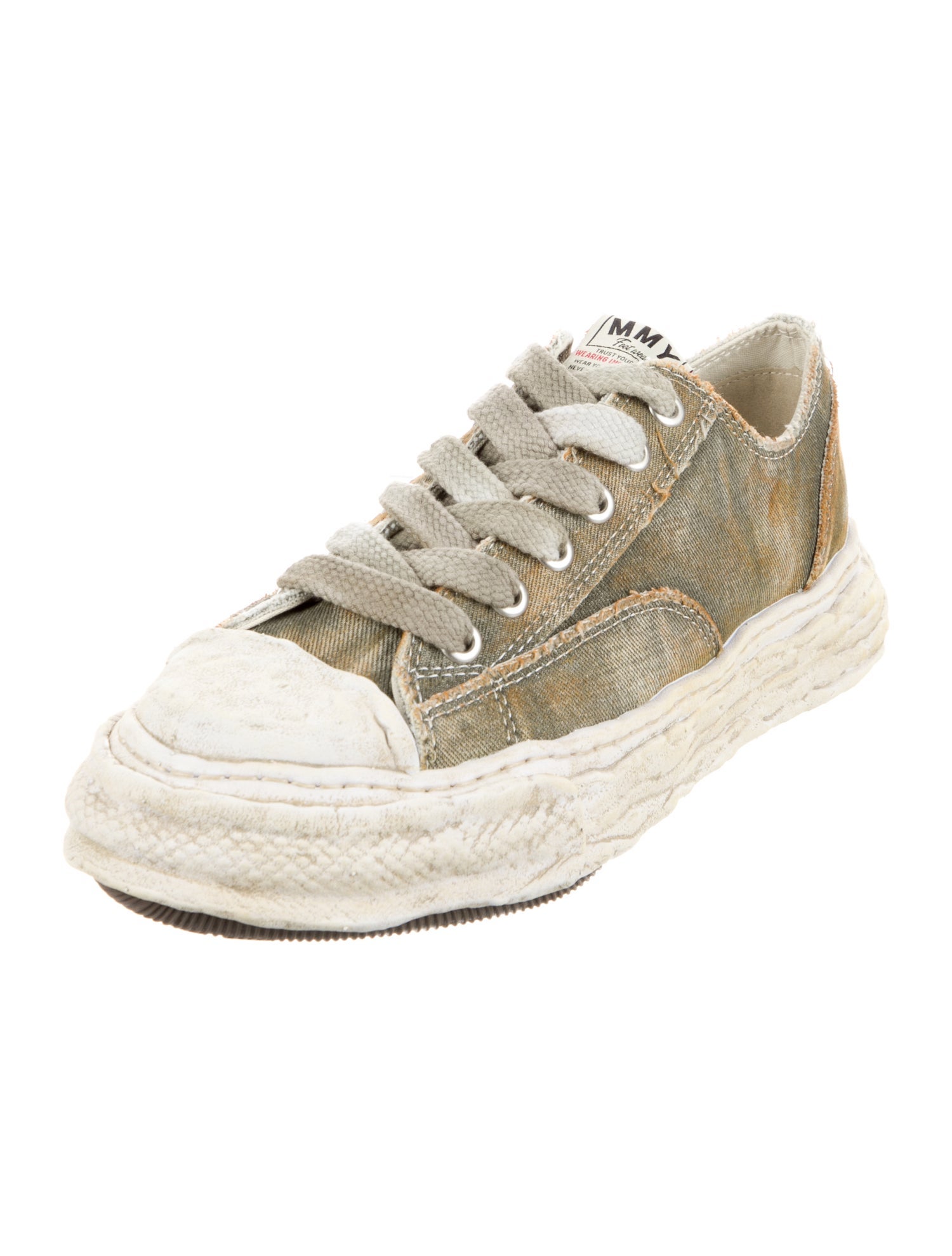 Maison Mihara Yasuhiro Denim Distressed Accents Sneakers
