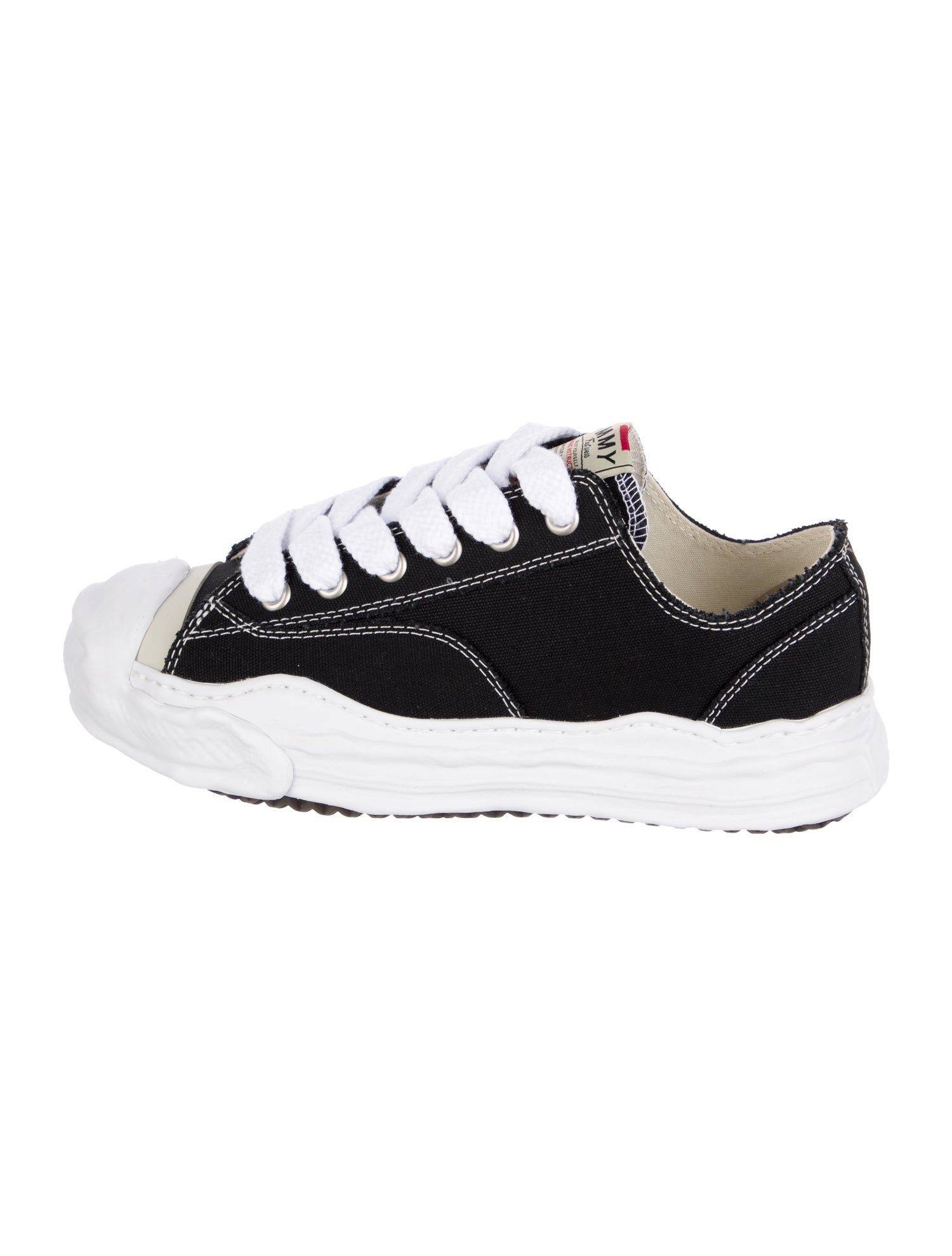 Maison Mihara Yasuhiro Canvas Colorblock Pattern Athletic Sneakers
