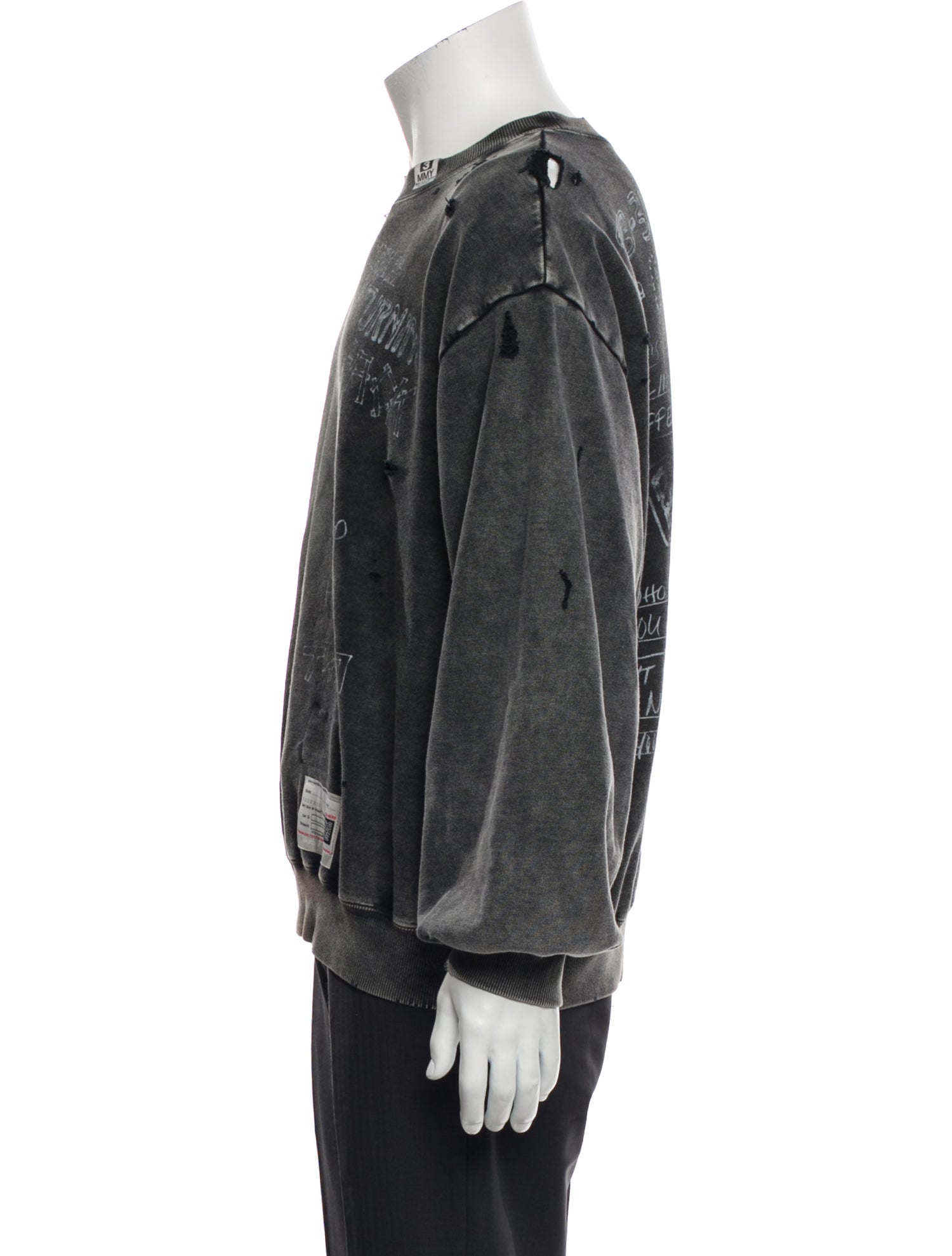 Maison Mihara Yasuhiro Graphic Print Crew Neck Sweatshirt