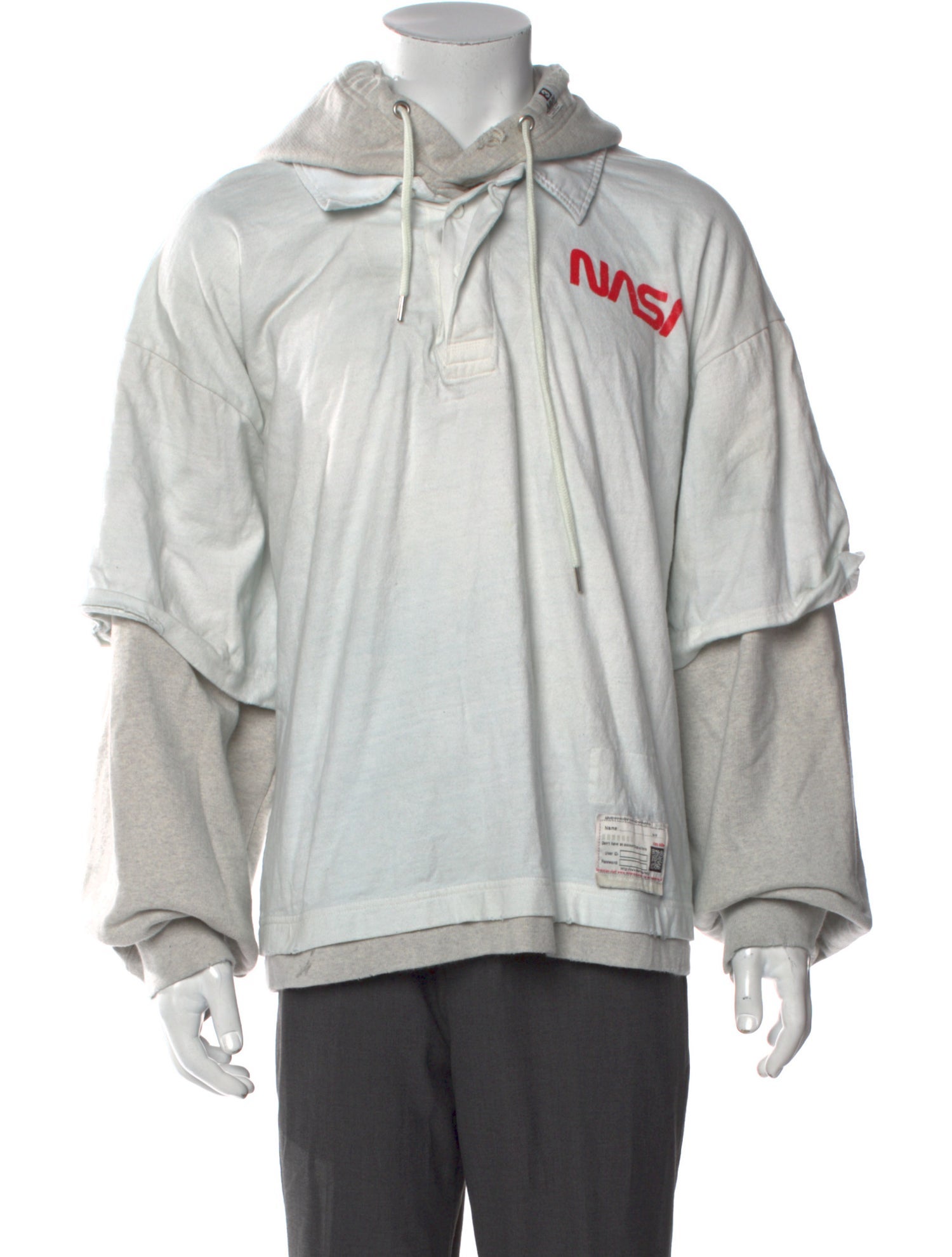 Maison Mihara Yasuhiro Graphic Print Crew Neck Hoodie