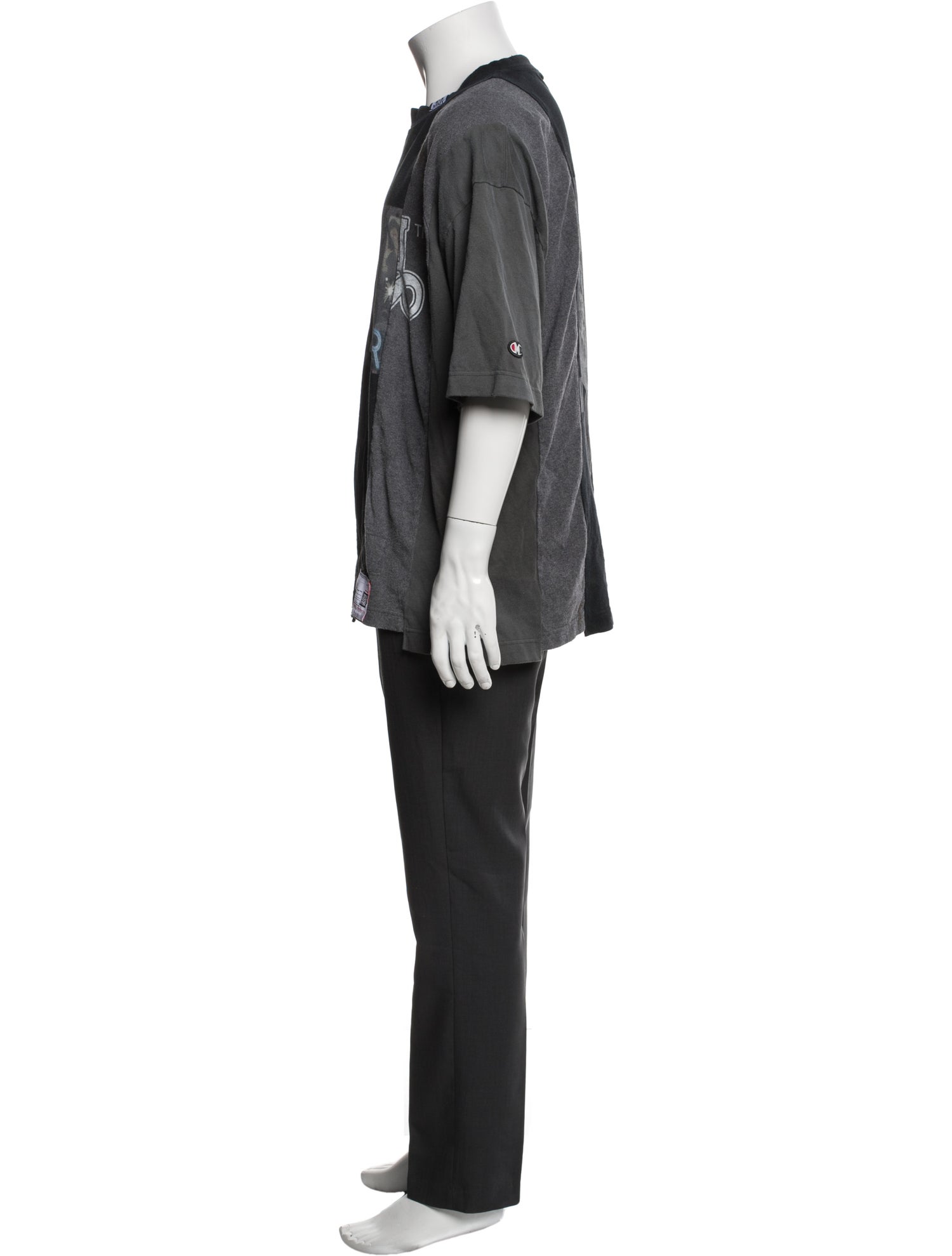 Maison Mihara Yasuhiro Graphic Print Crew Neck T-Shirt